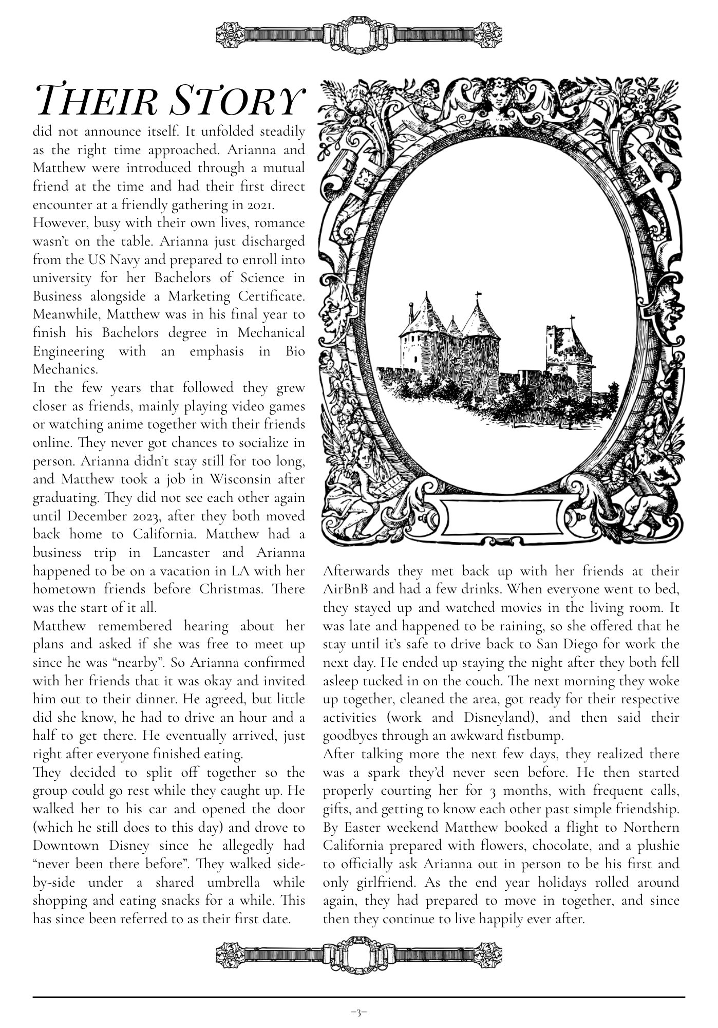 Regency Broadsheet Inspired Program, "The Wedding Courant"