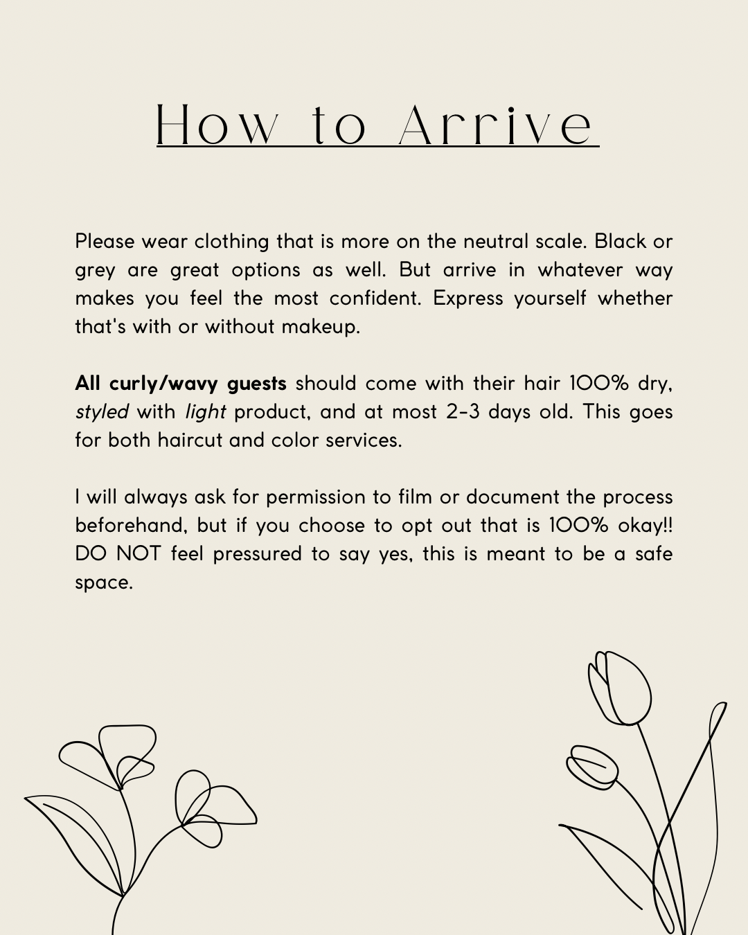 Mock-Post Carousel of Hair Services