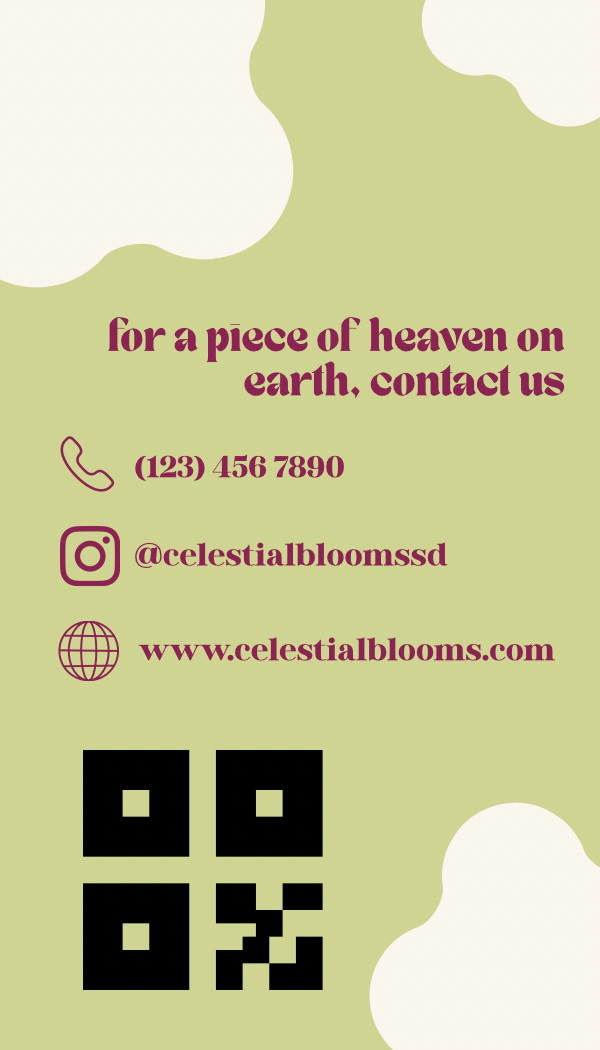 Mock Business Card for Flower Business Concept
