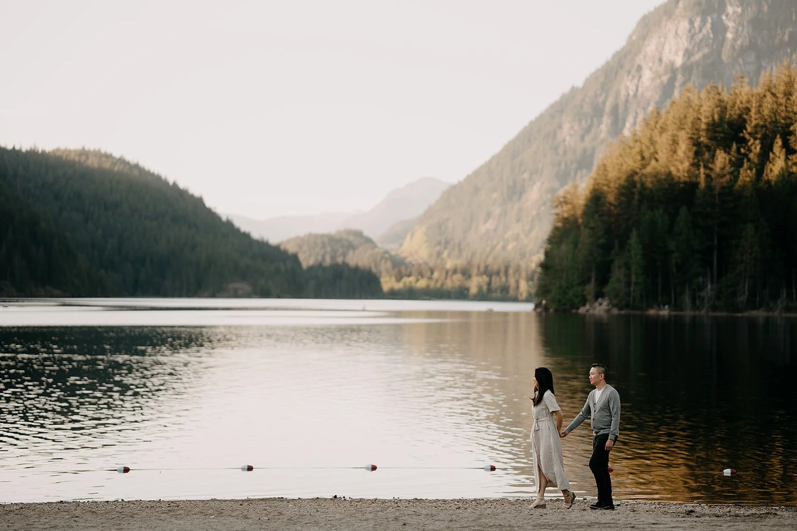 engagement session at buntzen lake in coquitlam