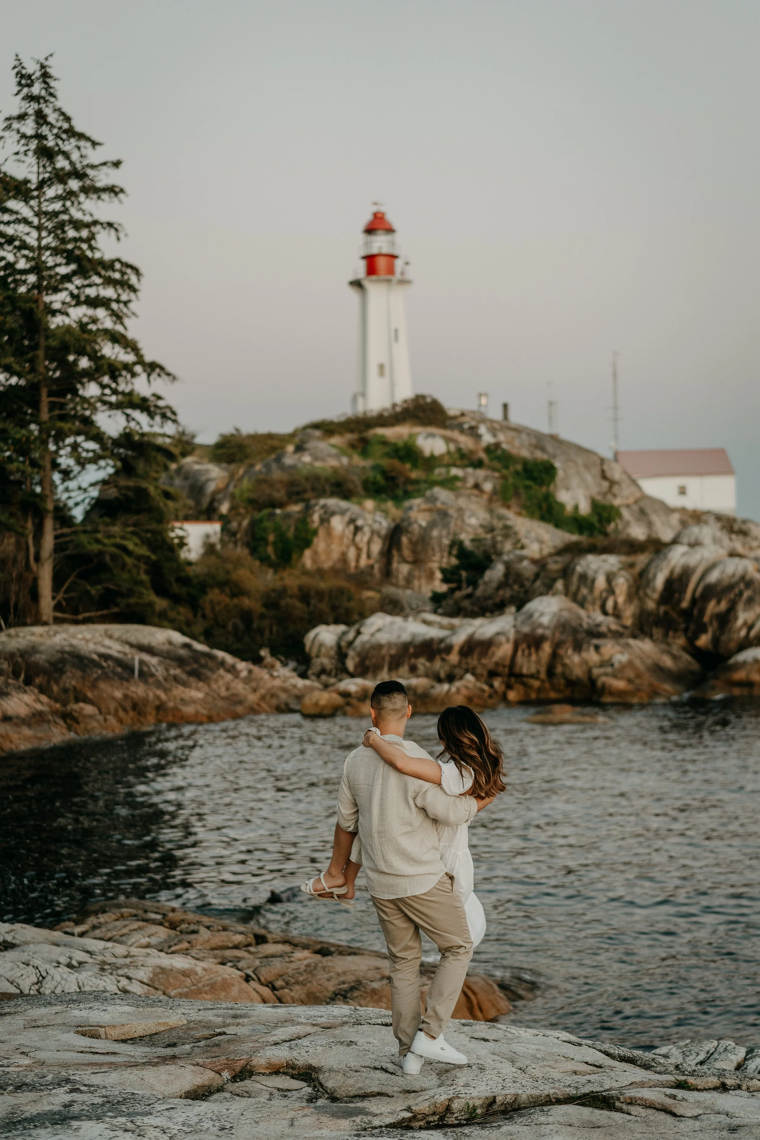 lighthouse park engagement photographer
