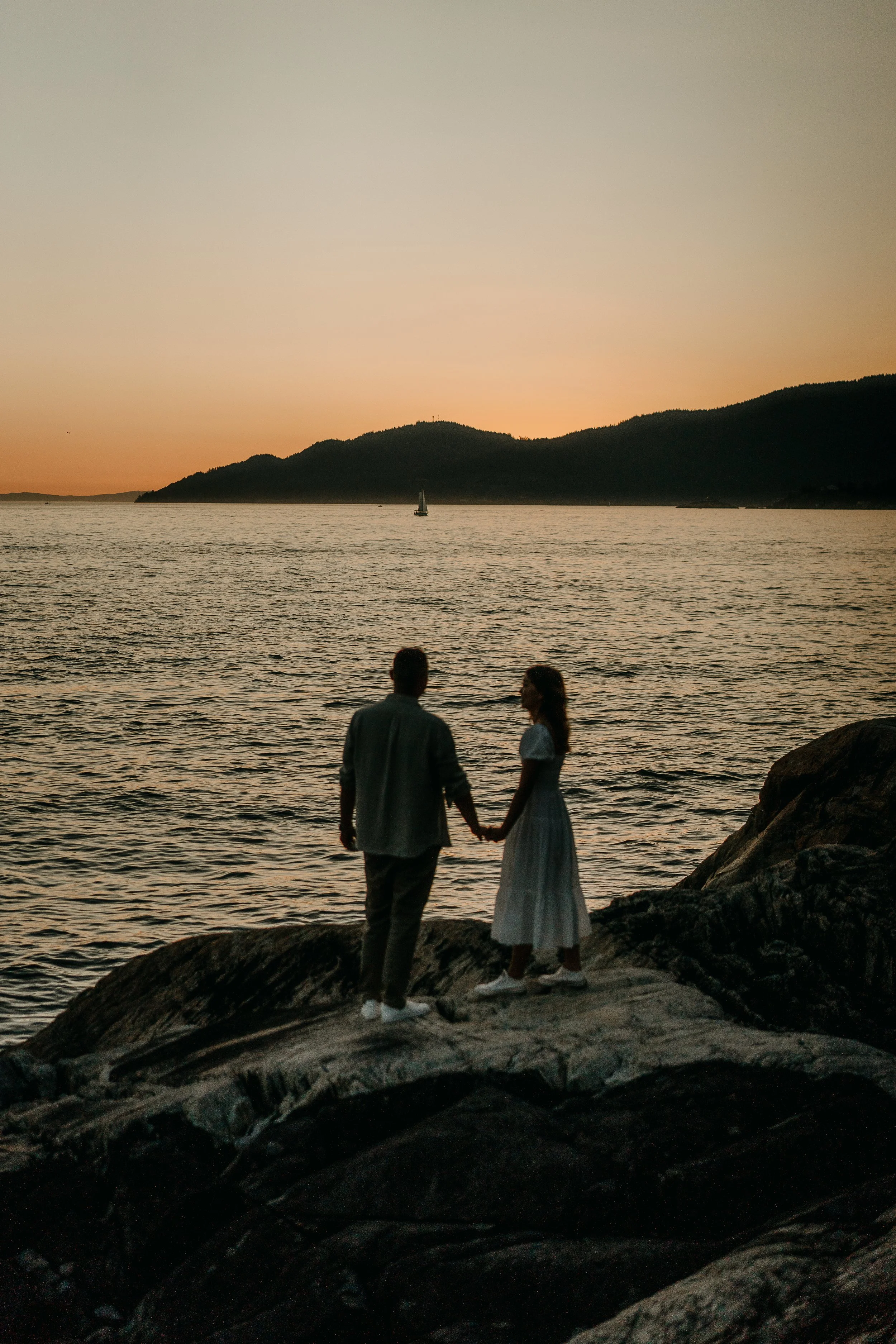 silhouette engagement session west vancouver