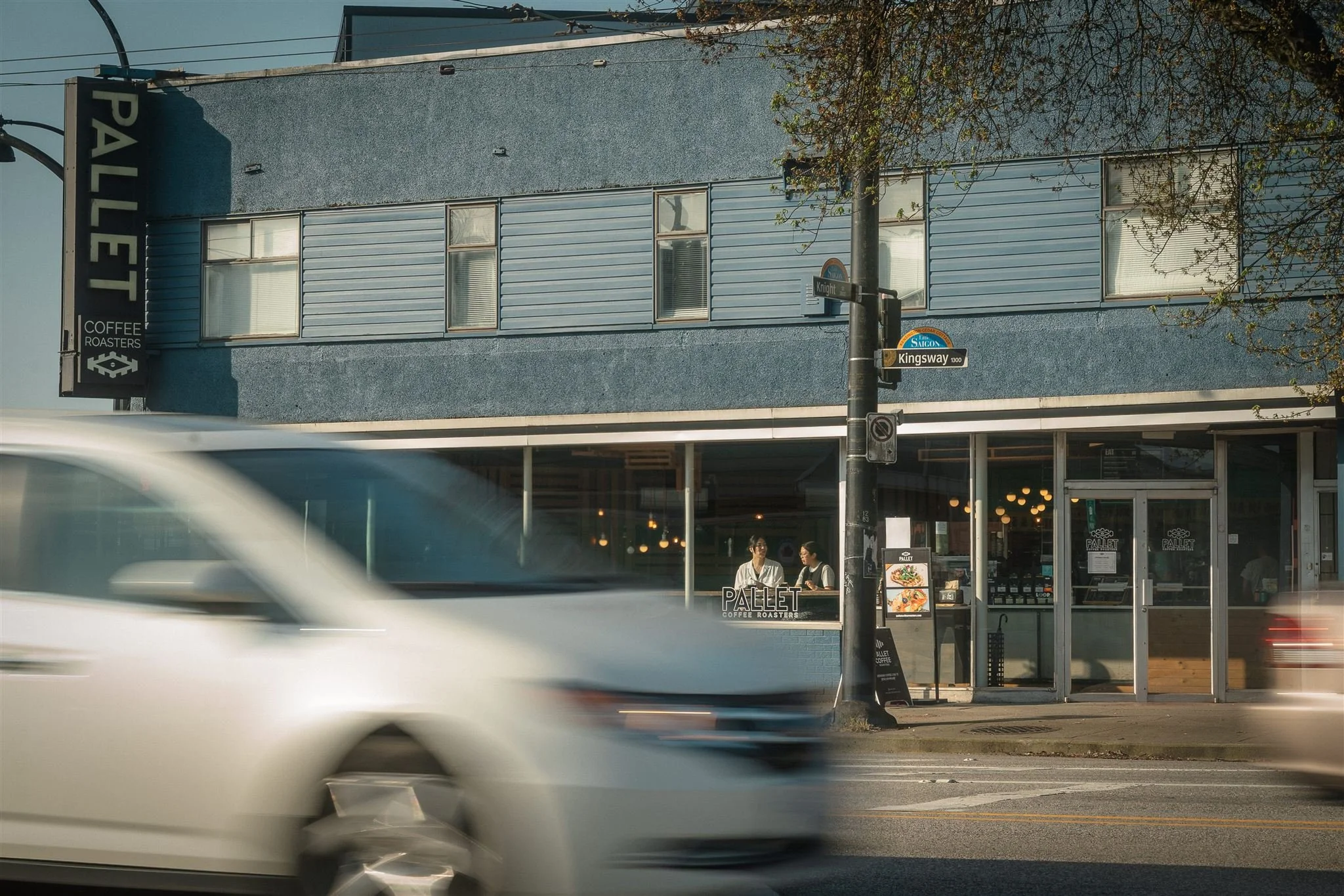 engagement session in a vancouver coffee shop