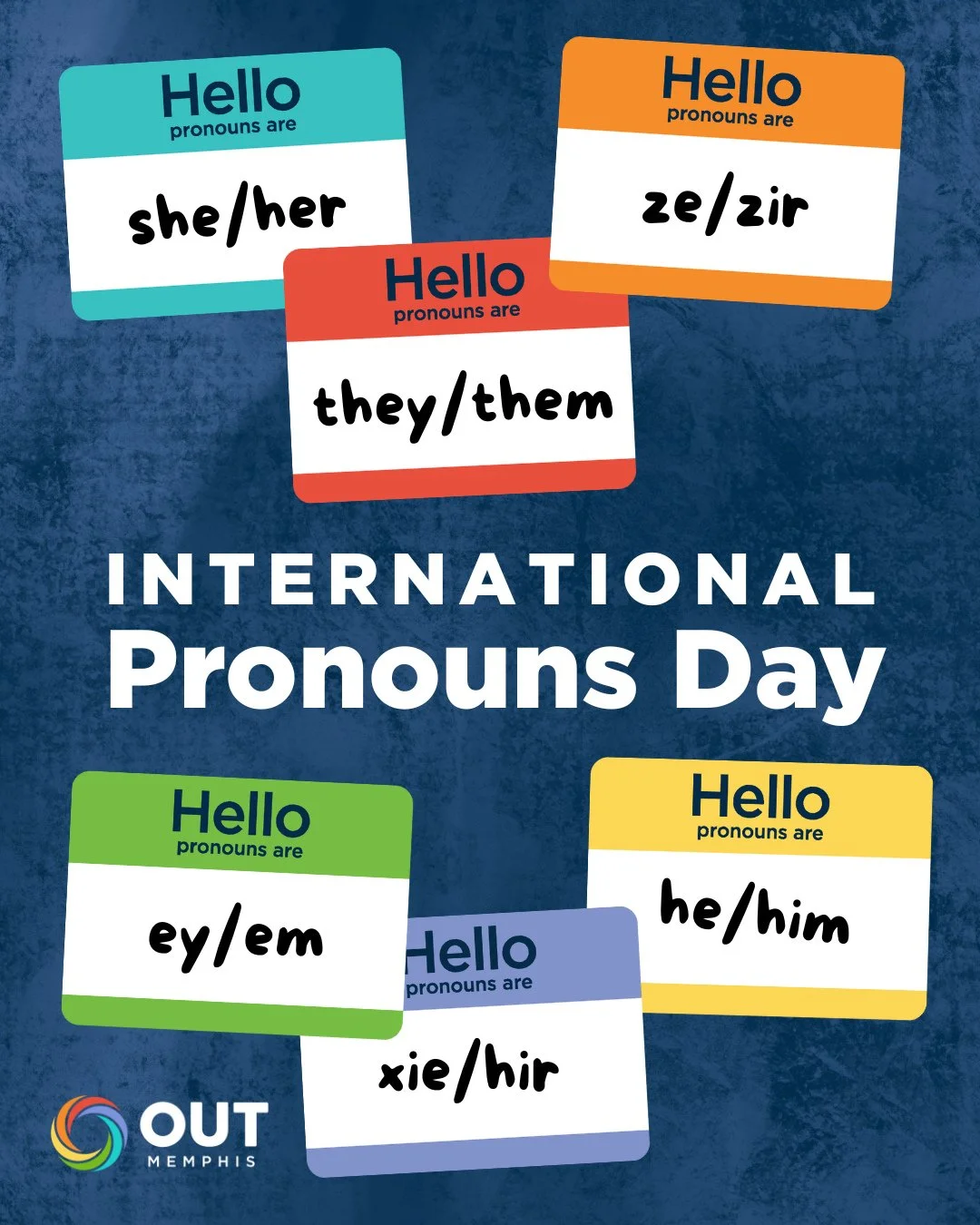 Clebrate International Pronouns Day with us and share your pronouns in your stories using our &quot;Hello my pronouns are&quot; slides. Just swipe to pick your favorite color and let the world know who you are!