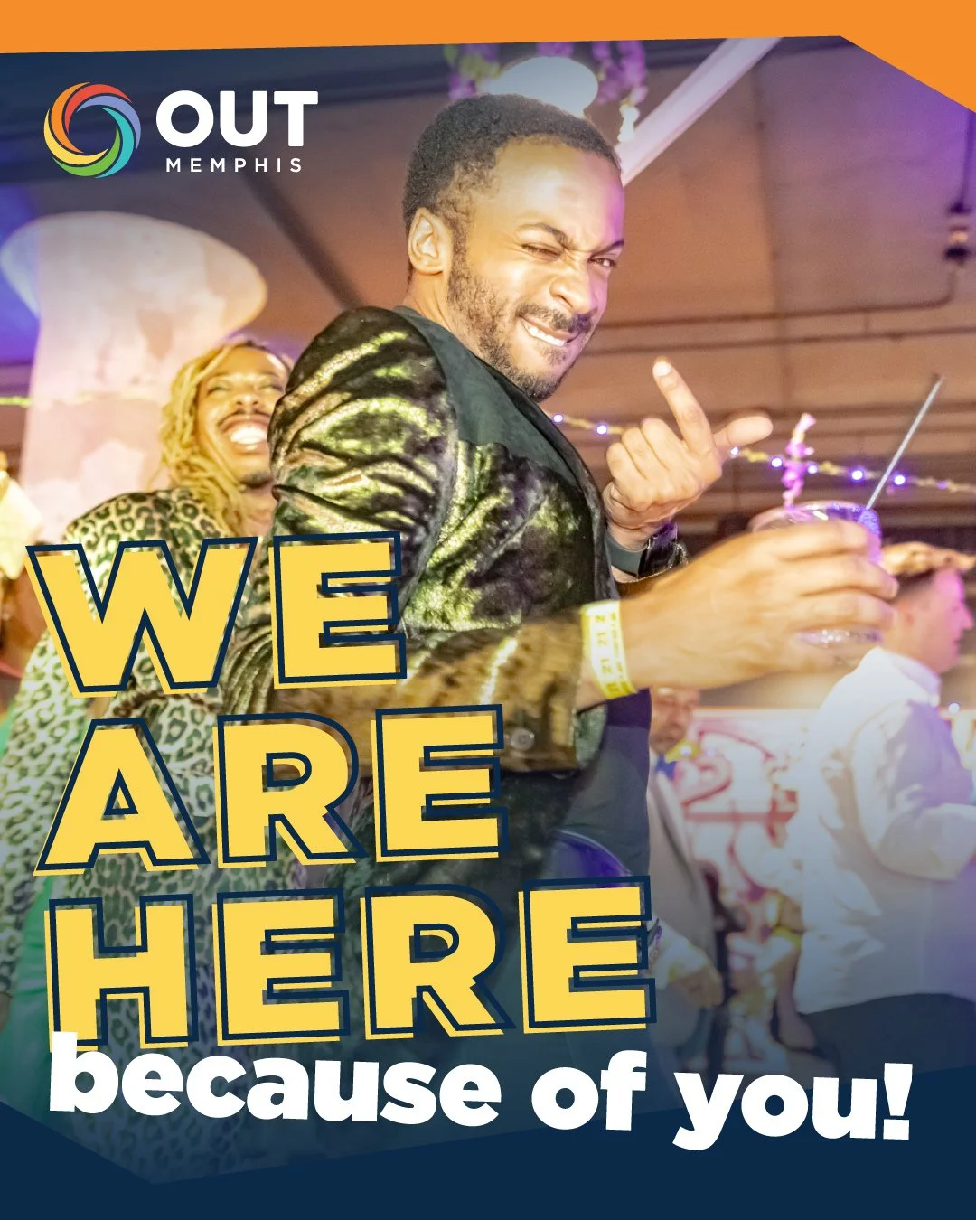 At this time of year and always, OUTMemphis is thankful for your support. Your generosity helps forge a supportive community, where our LGBTQ+ neighbors are healthy, joyful, and fully-realized.⁠
⁠
Because of you, over 2000 people were supported by OU