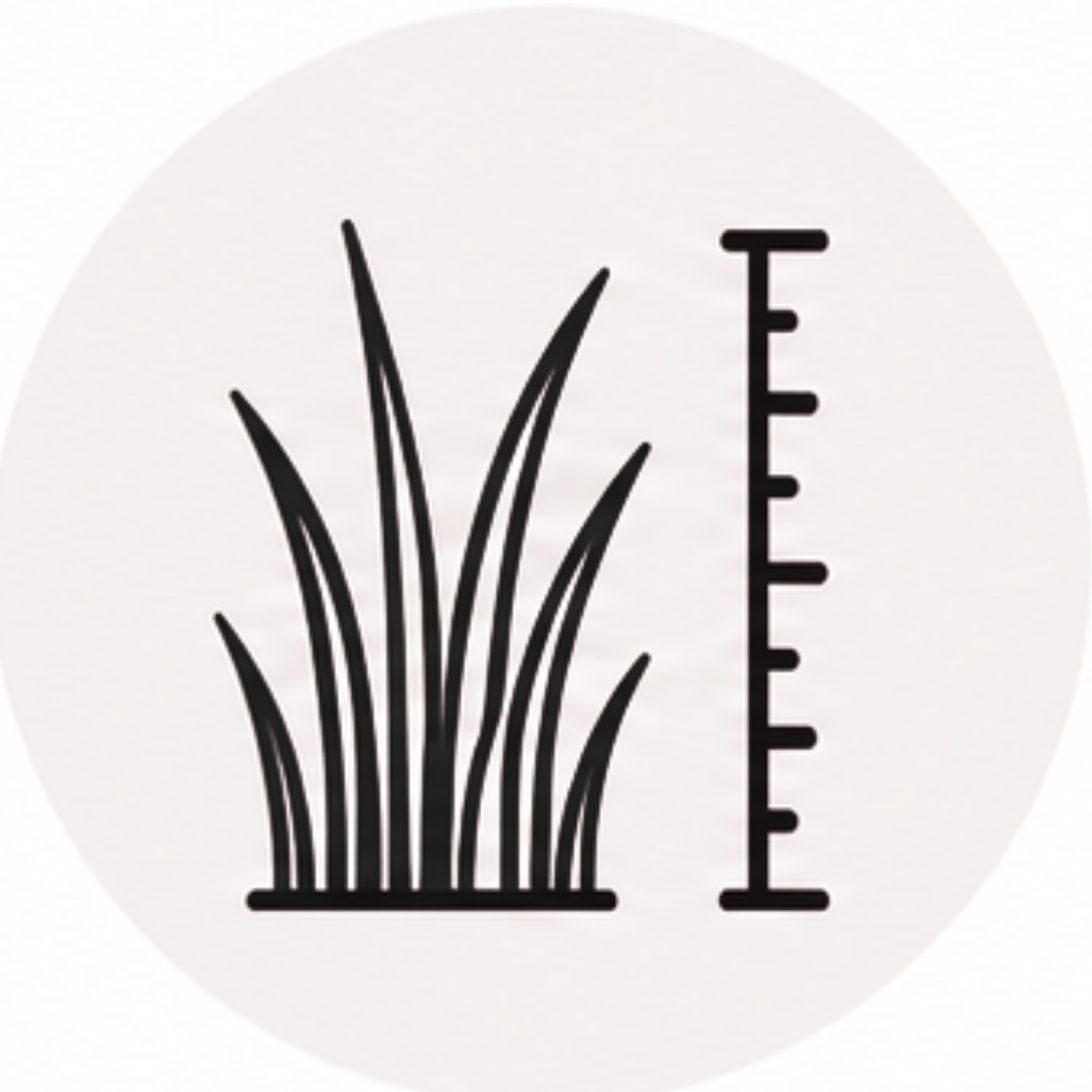 Artificial grass height measurement icon
