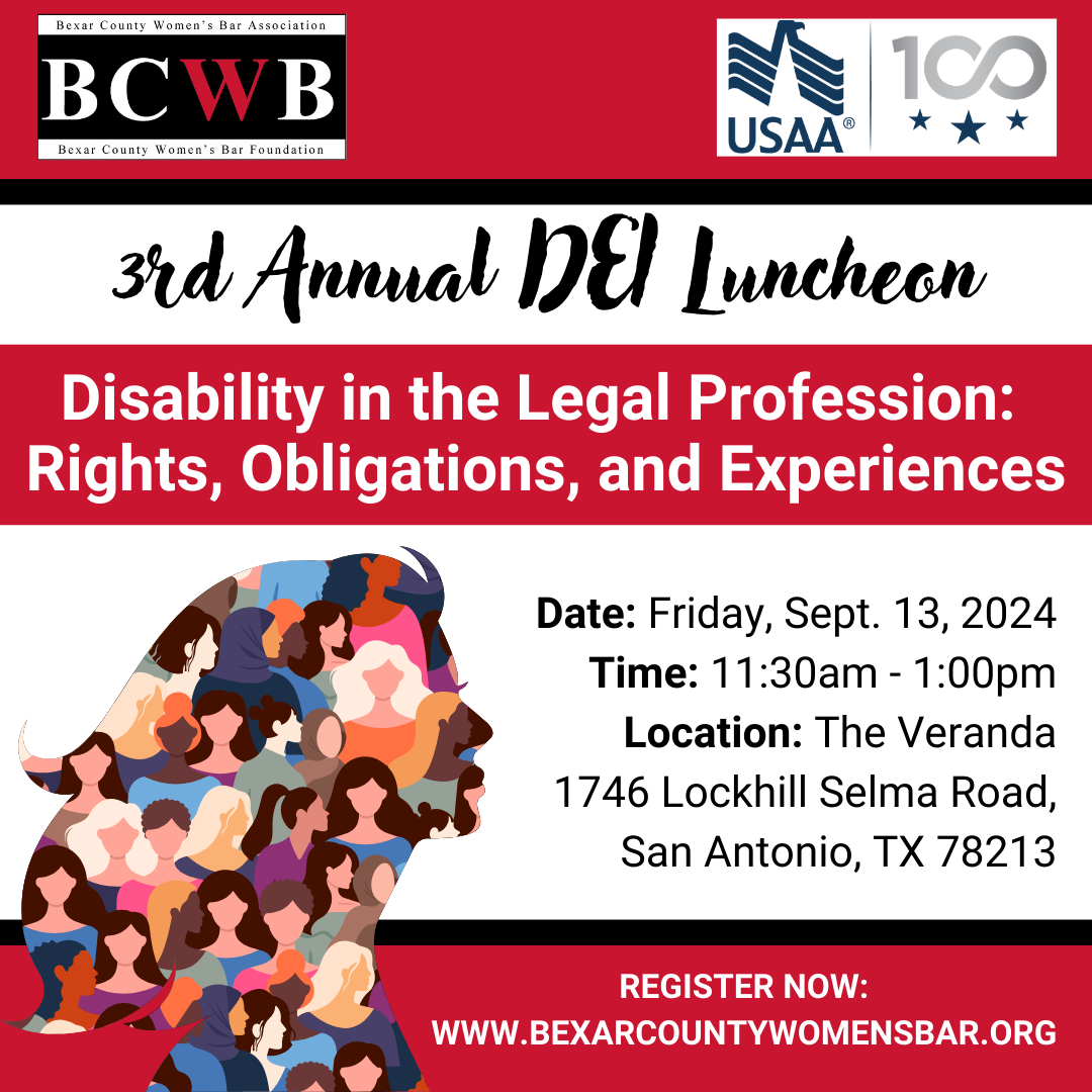 3rd Annual DEI Luncheon — Bexar County Women's Bar Association