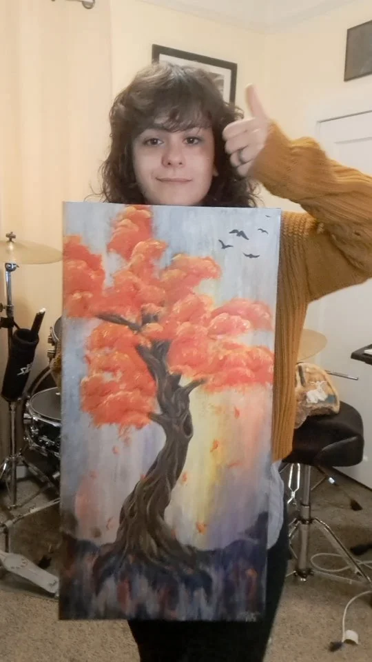 Never got a great snapshot of this piece, so here's a sleepy reveal of this autumn tree before I wrapped it up for a lovely customer πβοΈ
-
-
#acrylicpainting #art #illustration #trees #autumn #fallvibes #sleepy #artreveal #reels #fyp