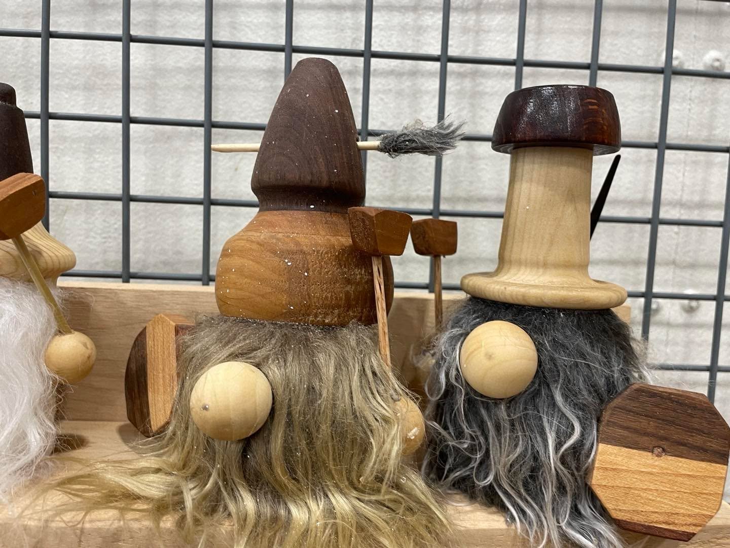Couple of security Gonks for sale at the McQueen High School Craft Fair going on this weekend. The one on the right has a special helmet made from the cap of a scotch bottle given to me  from an undisclosed friend at an undisclosed time.