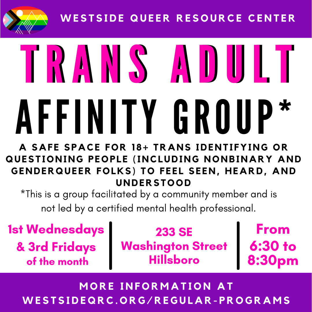 Trans Adult Affinity Group (18+) | WQRC