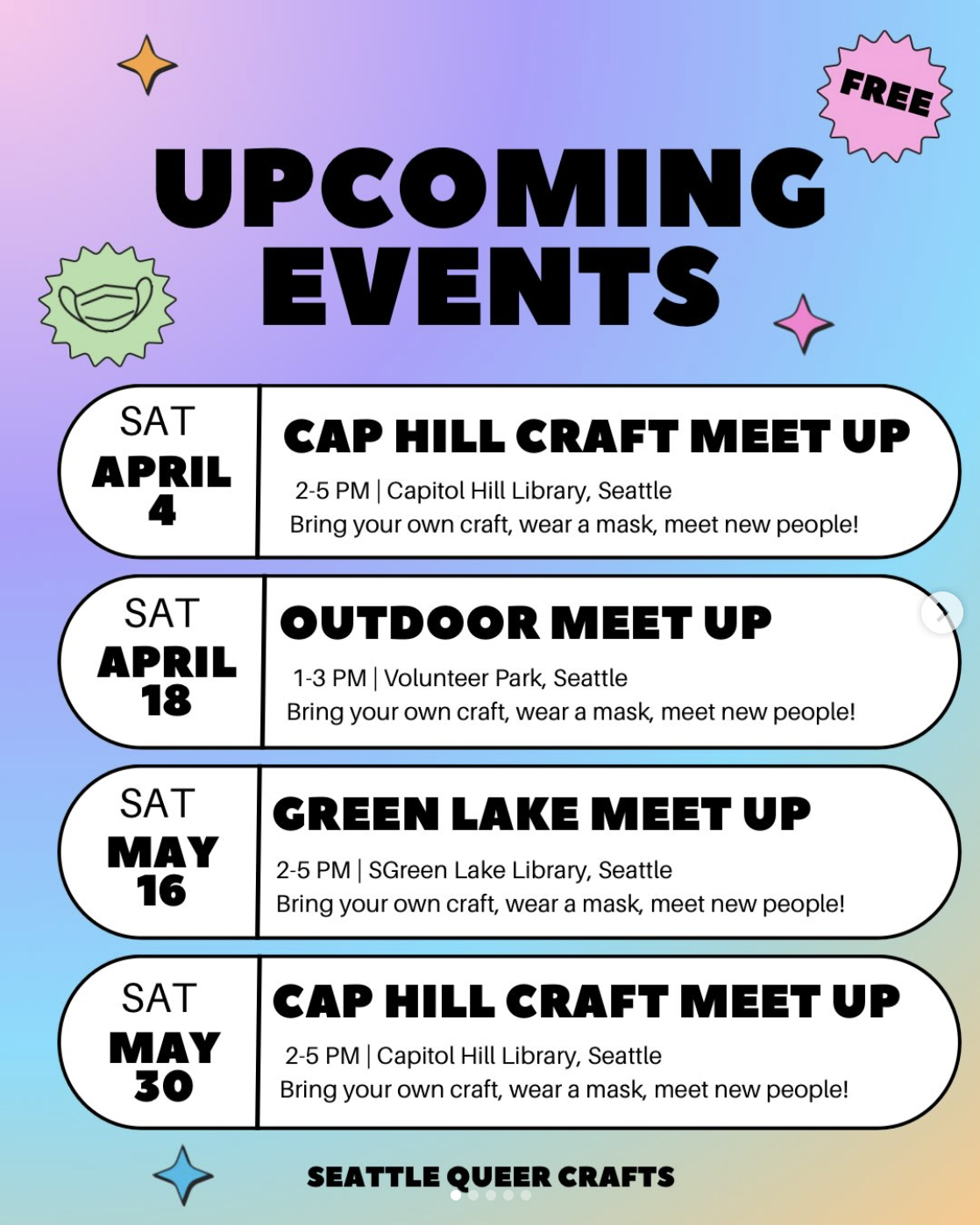 Craft Meet Up (Green Lake)