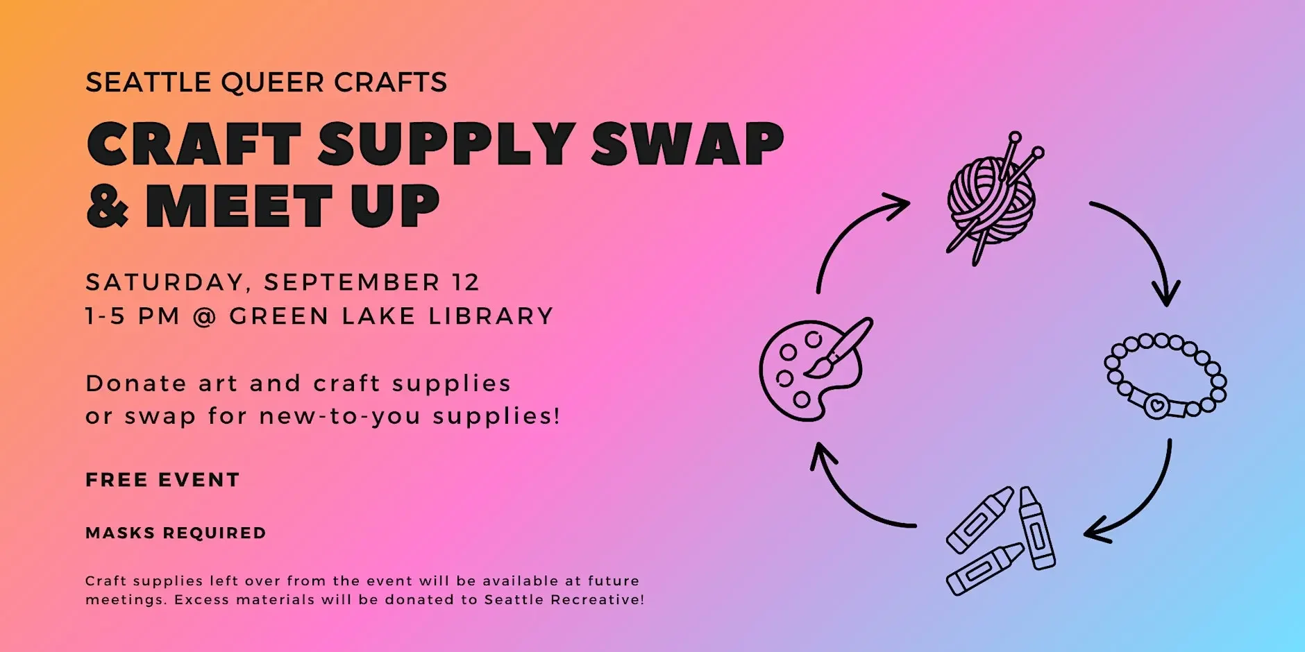 Seattle Queer Crafts | Craft Supply Swap