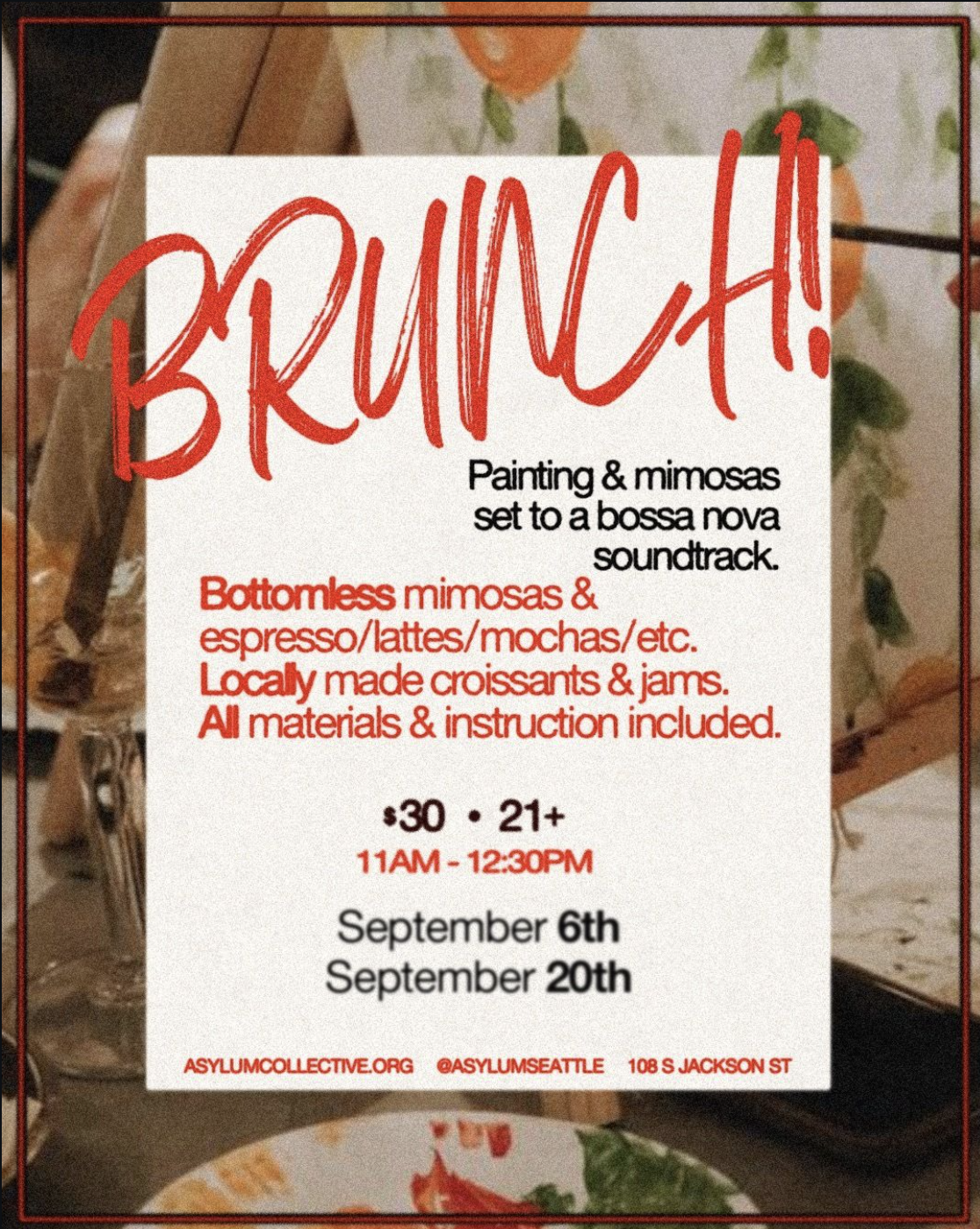 BRUNCH! A Paint & Sip Sunday Morning Brunch