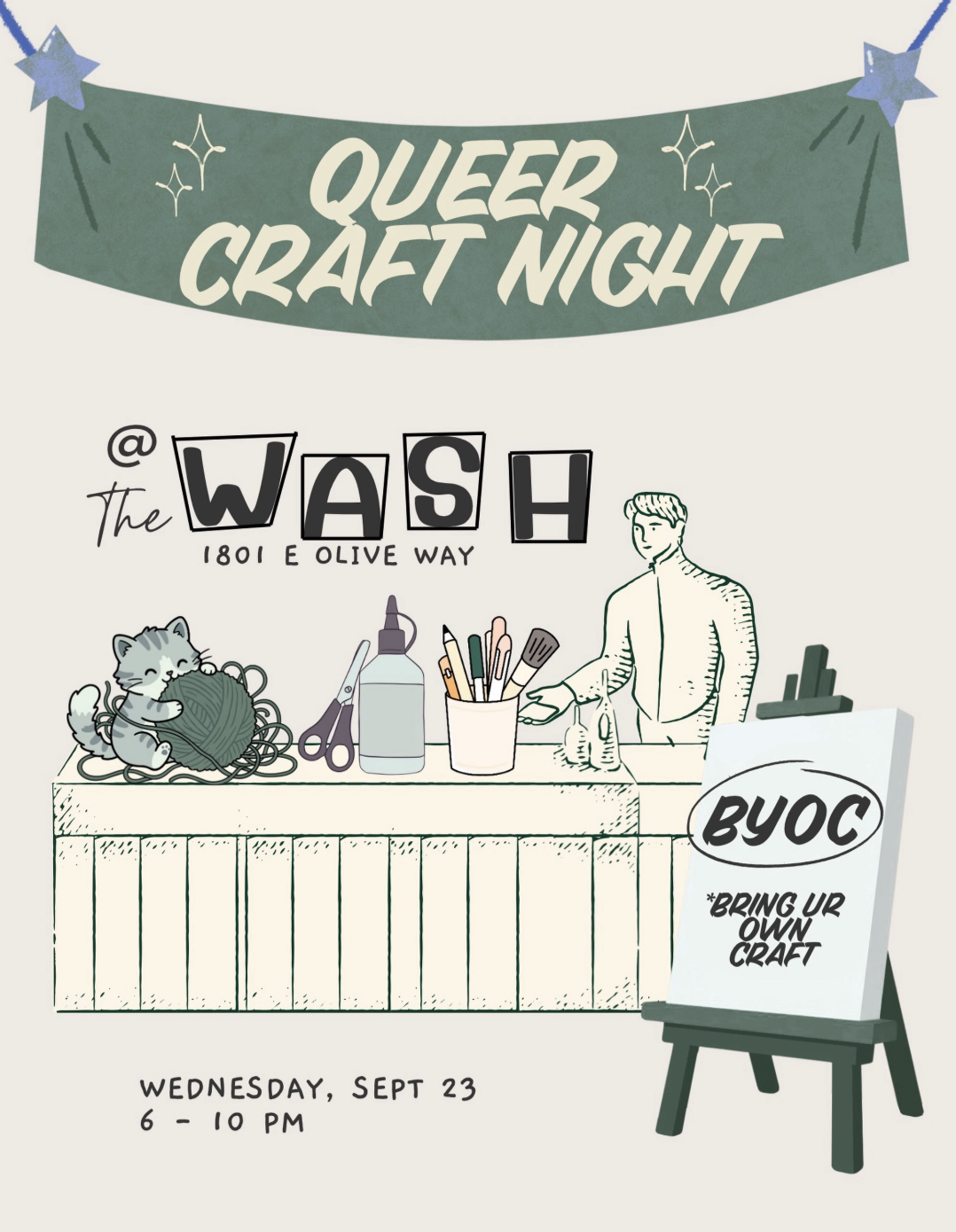 Queer Craft Night at The Wash PT. 2