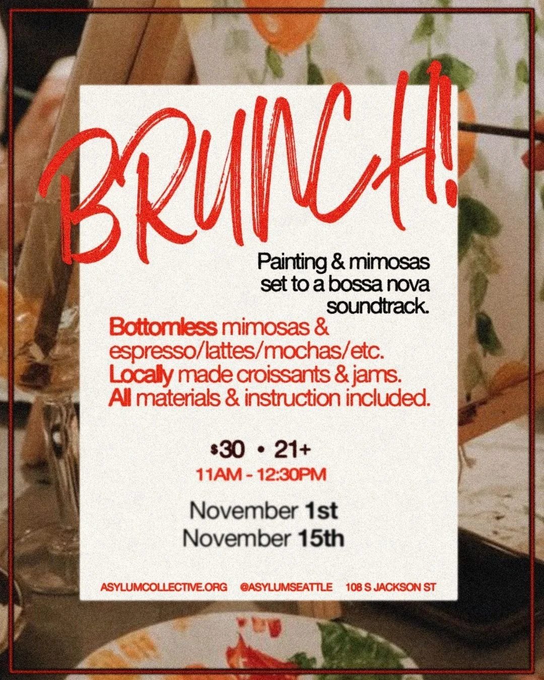 BRUNCH! A Paint & Sip Sunday Morning Brunch