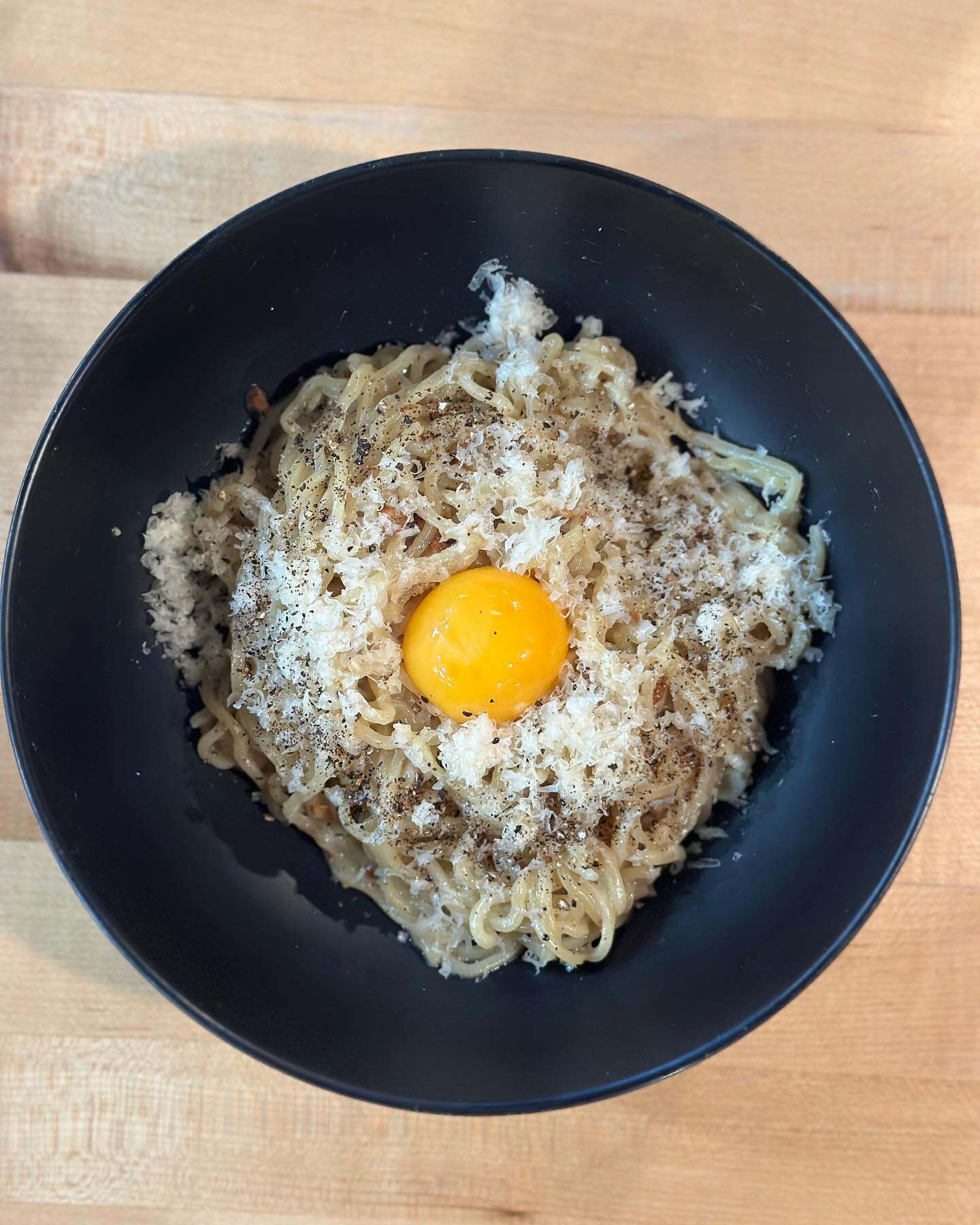 New Items on Our Happy Hour
And Dinner Menus!

Cacio e Pepe with Ramen Noodles,
Toasted Garlic and La Bahn Ranch Yolk

Happy Hour Charcuterie Plate!
Mortadella &amp; Olives!

More and More New Dishes to Come!

Join Us Everyday and Sip on Some of Our 