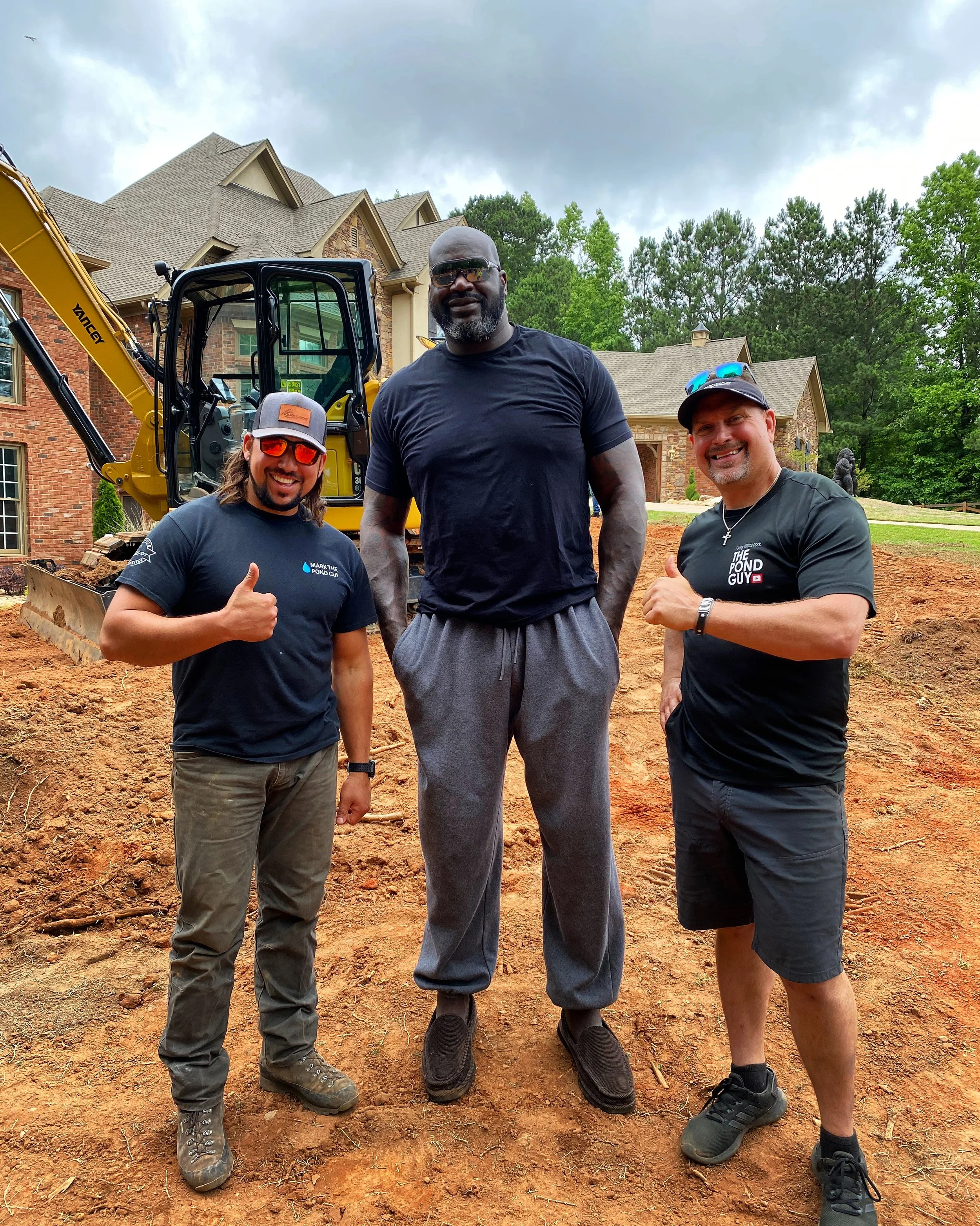 Dan with Shaq and Greg Wittstock The Pond Guy