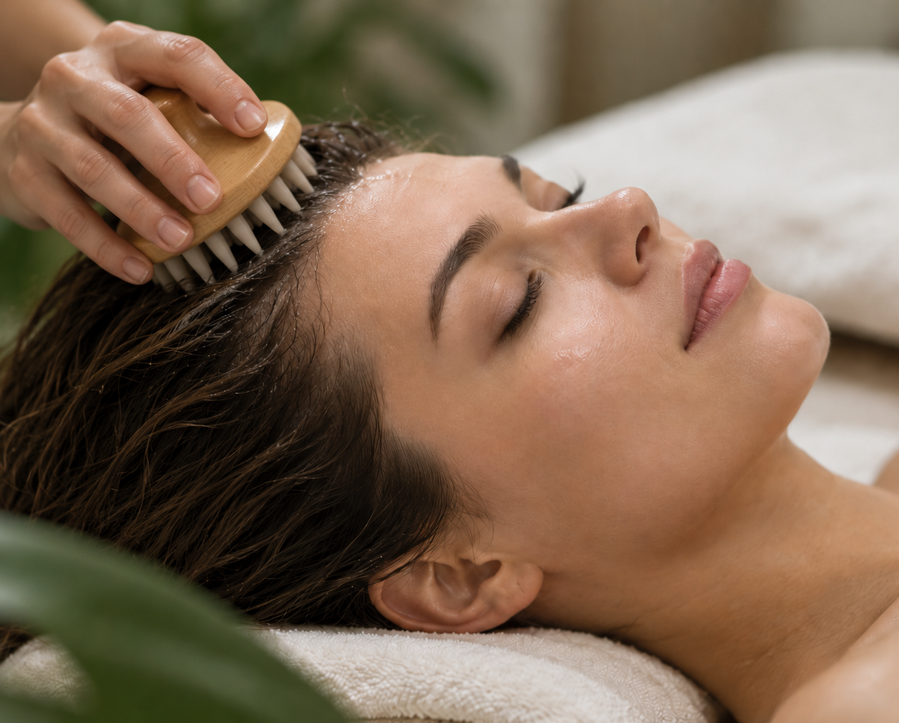 scalp massage, headache relief, restful sleep