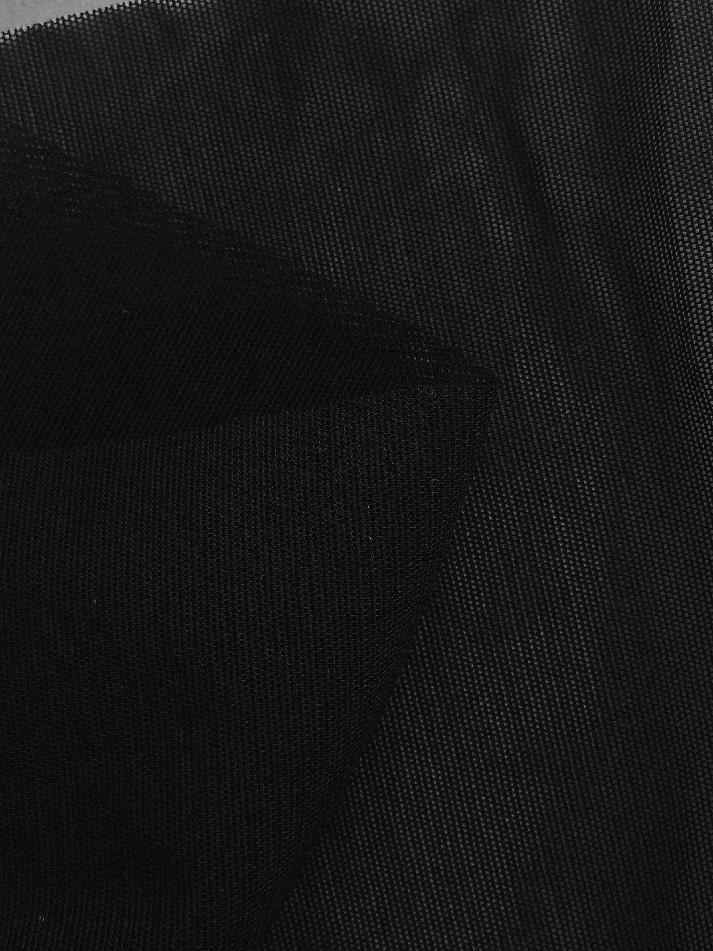 1/2 Yard 90 GSM Nylon Power Mesh - Noir