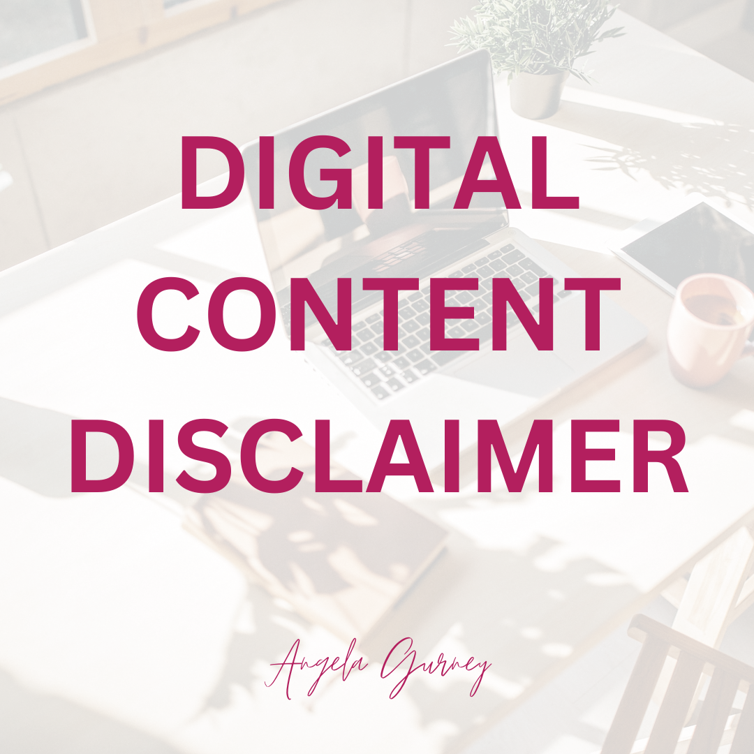 Digital Content Disclaimer