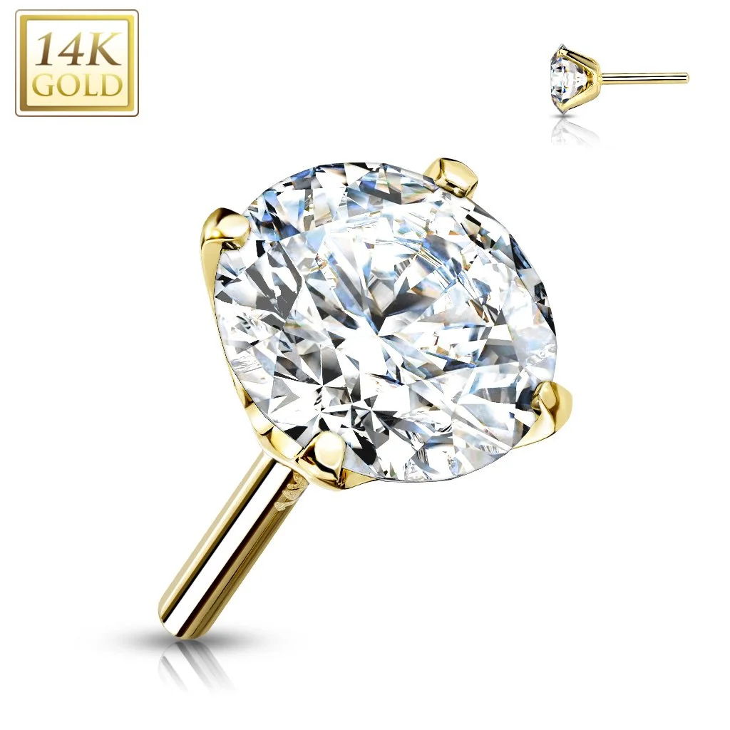 Solid 14K Gold - 2mm $90 | 3mm CZ $104 | 4mm $116