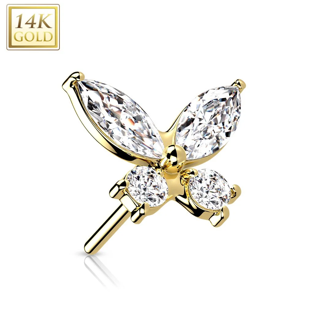 Solid 14K Gold - Butterfly $128