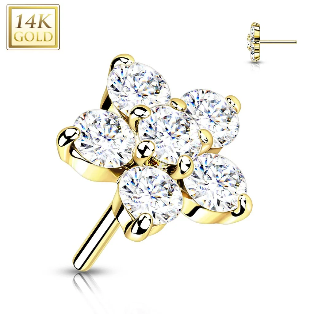 Solid 14K Gold - Flower $140