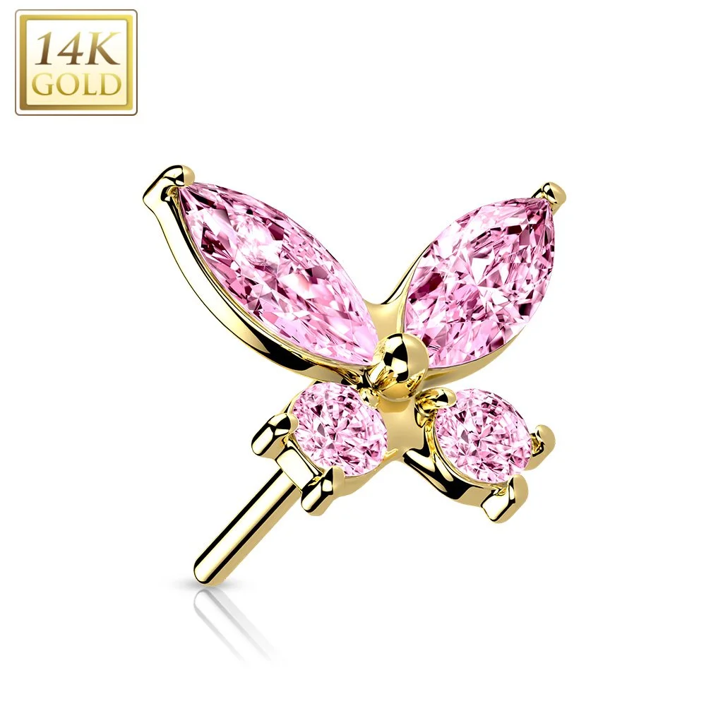 Solid 14K Gold - Butterfly $128
