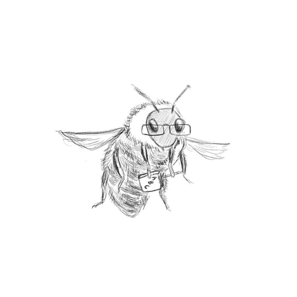 10/29/22: Spelling &ldquo;bee&rdquo; &hellip; also? These things are hard to draw. #scbwiartober #artober