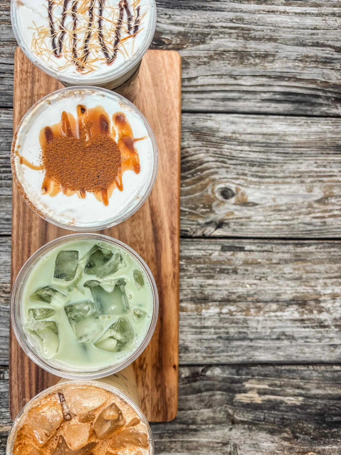 The fall menu series is still in full swing. Which one has been your fav?! 
📸 top to bottom:
•Dubai Mocha
•Fluffy Pumpkin
•Harvest Matcha
•Golden Graham 
#mobilecoffee #coffee #boonenc #blowingrocknc #blowingrock #keepbooneheal