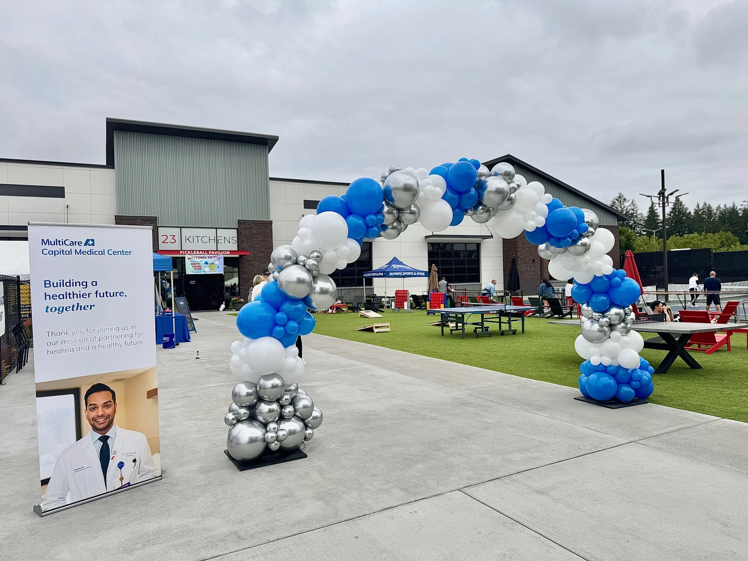 Puyallup-balloon-arch-medical-grand-opening-event-decor-blue-white-silver.jpg