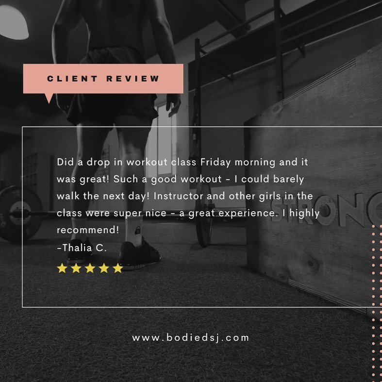 We love to see our Bodied community showing love! 🤩🏋️&zwj;♀️

Check out our Google and ClassPass reviews! ⭐️⭐️⭐️