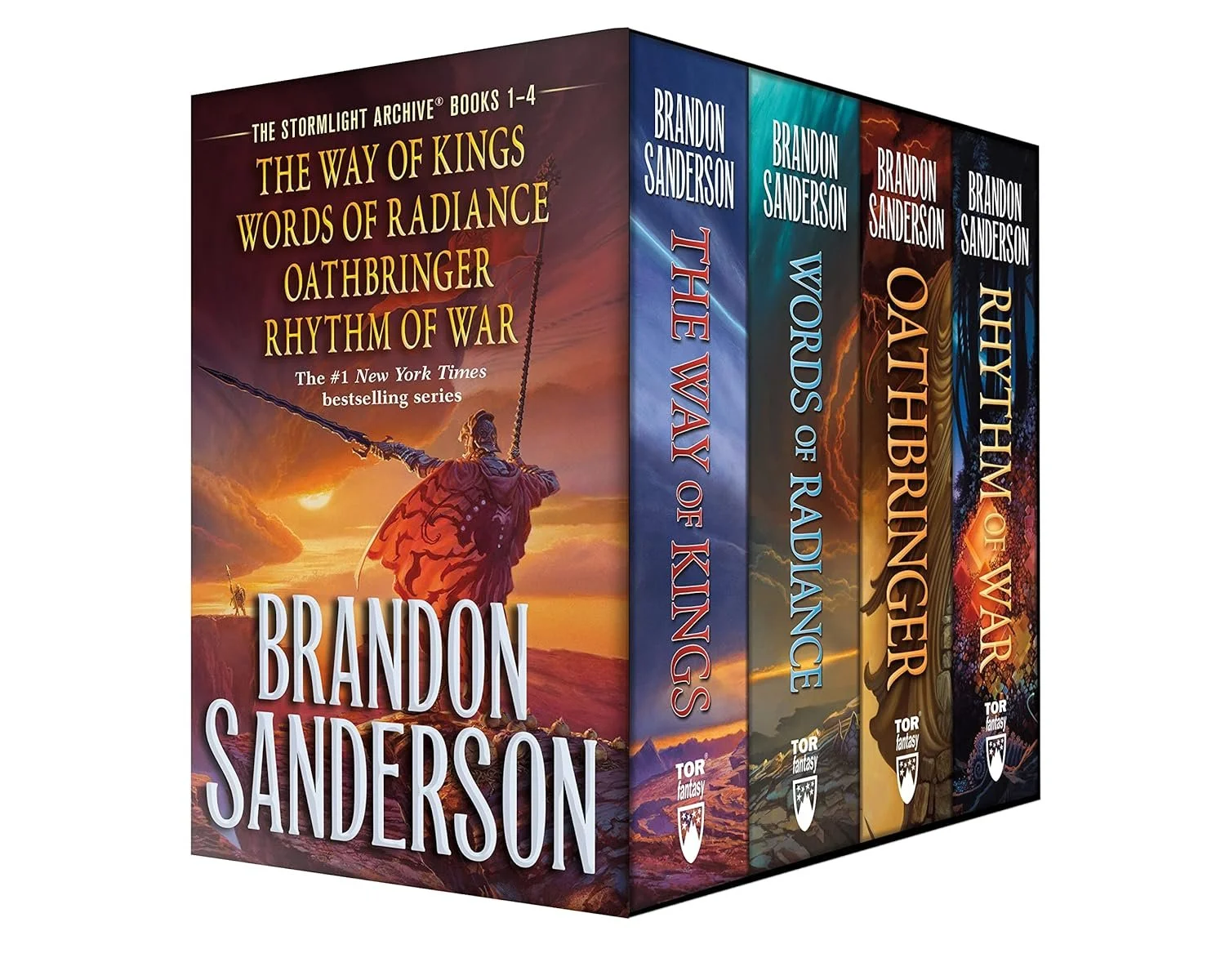 boxed set of four books of Stormlight Archive