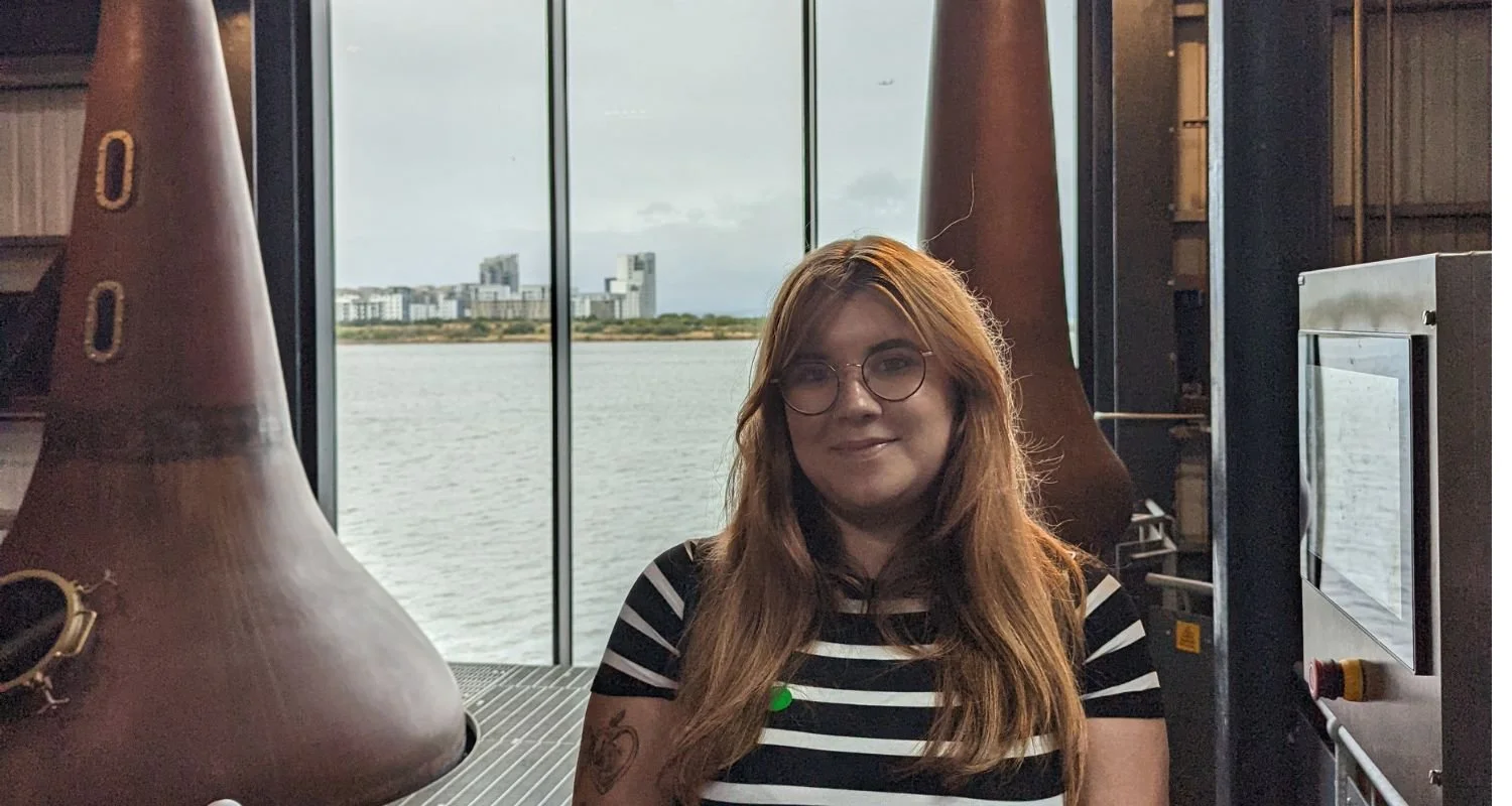 Bethany Squires, deputy editor of The Whiskey Wash, visiting distilleries