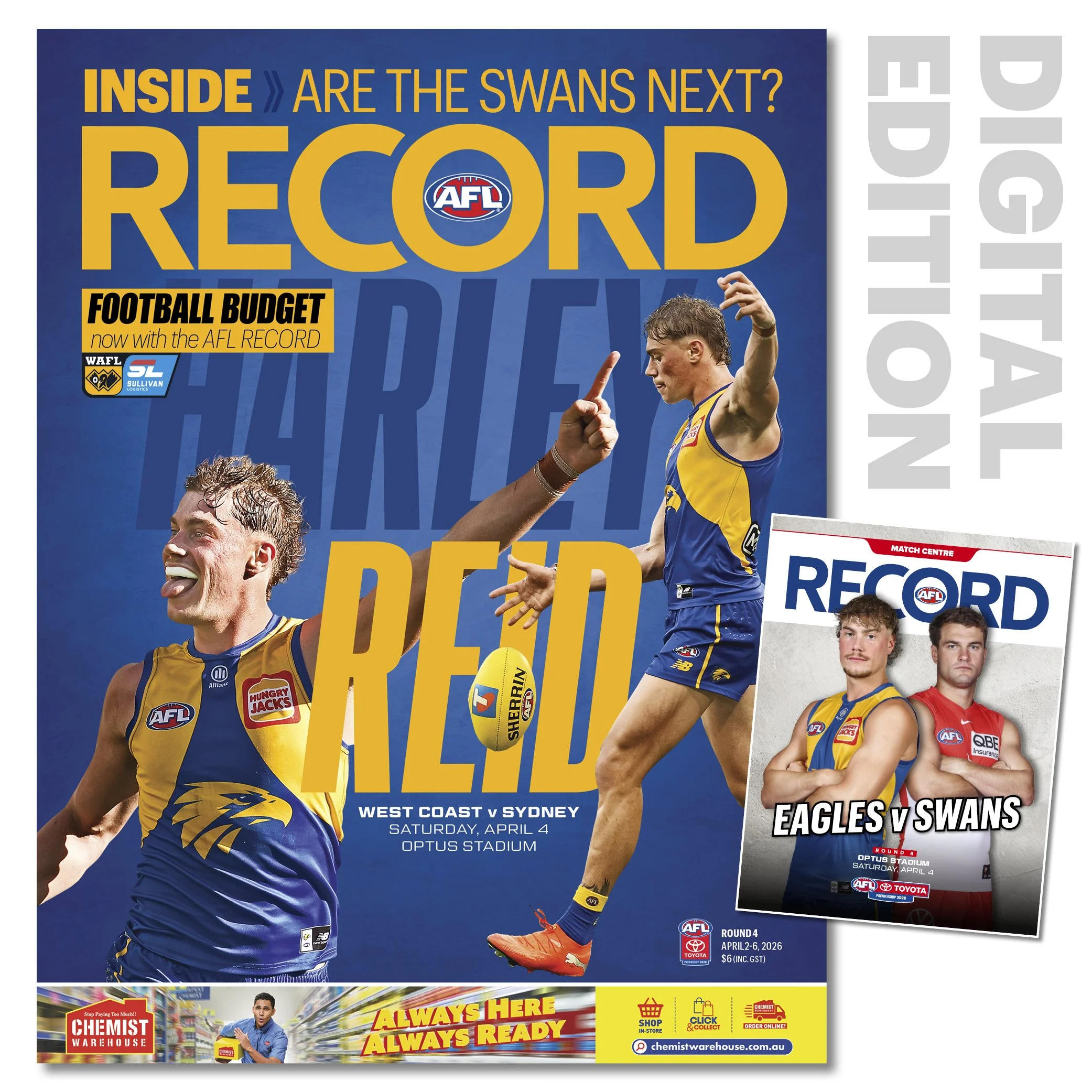 2026 AFL Record Round 4 - West Coast v Sydney (Digital Download)