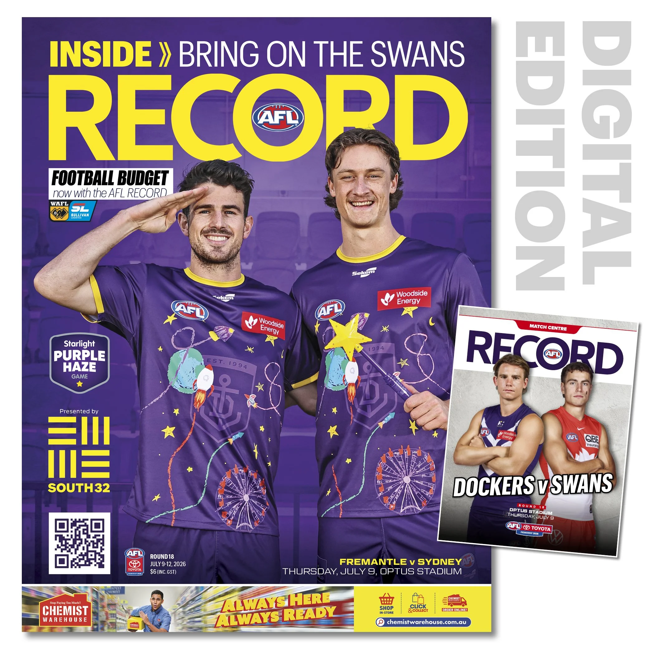 2026 AFL Record Round 18 - Fremantle v Sydney (Digital Download)