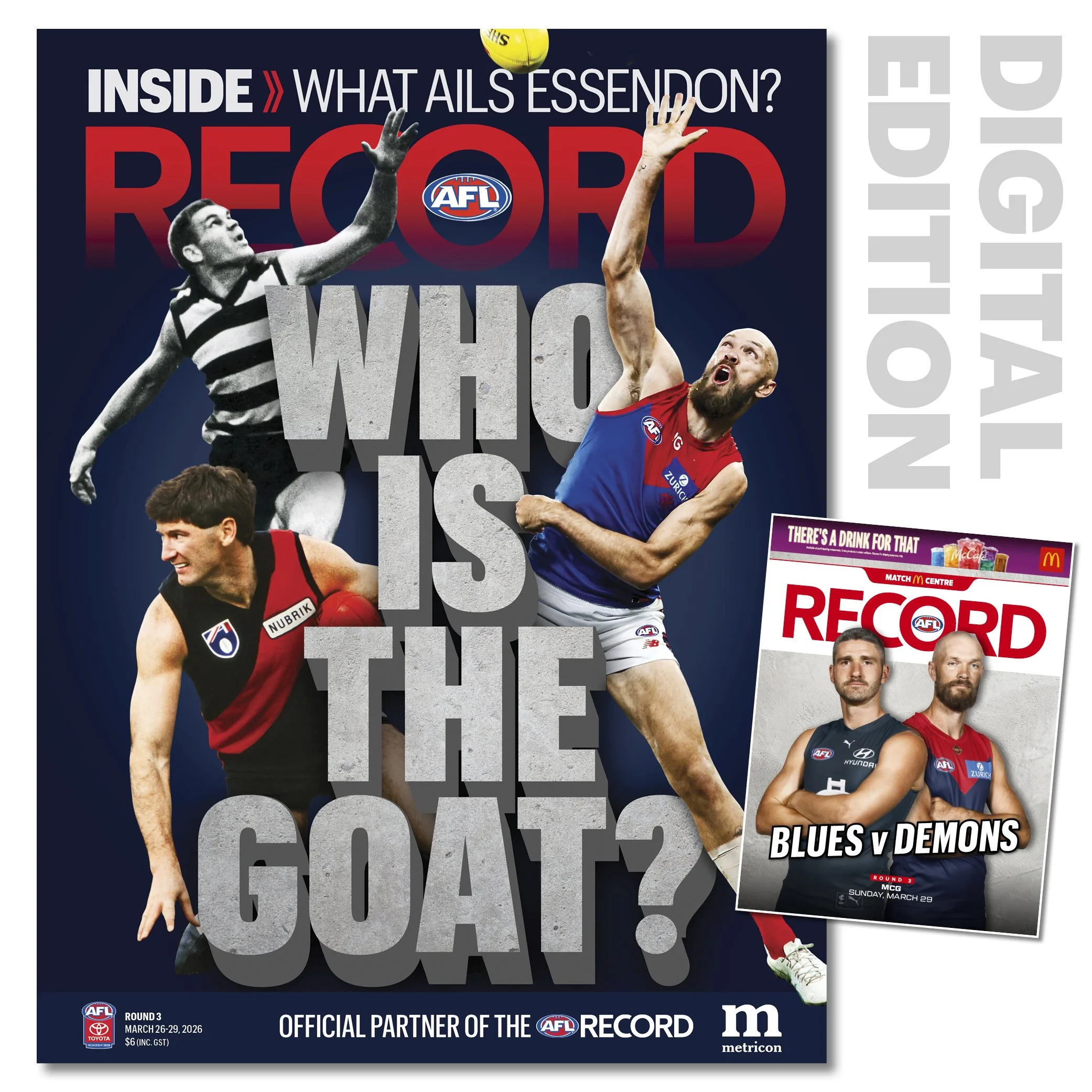 2026 AFL Record Round 3 - Carlton v Melbourne (Digital Download)