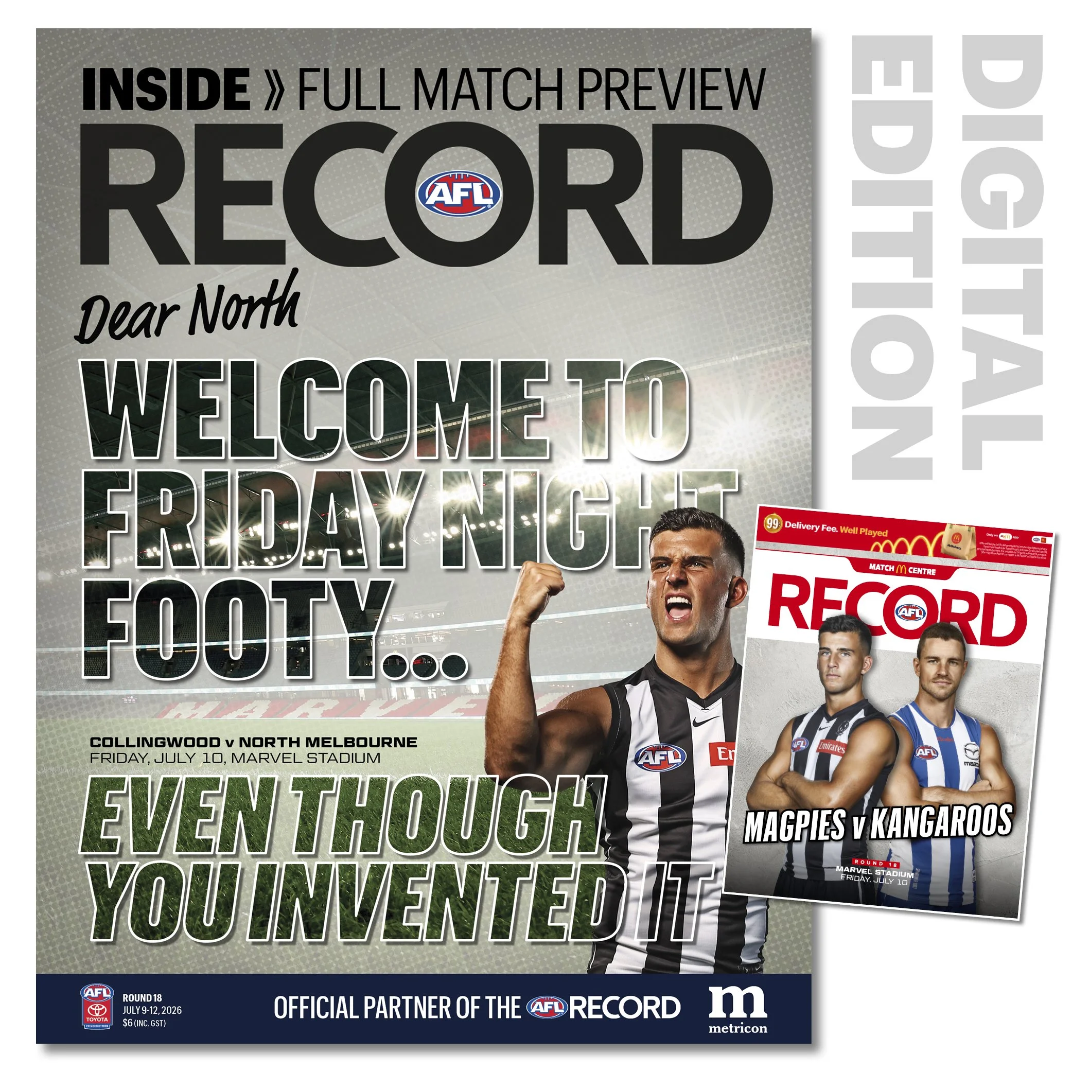 2026 AFL Record Round 18 - Collingwood v North Melbourne (Digital Download)
