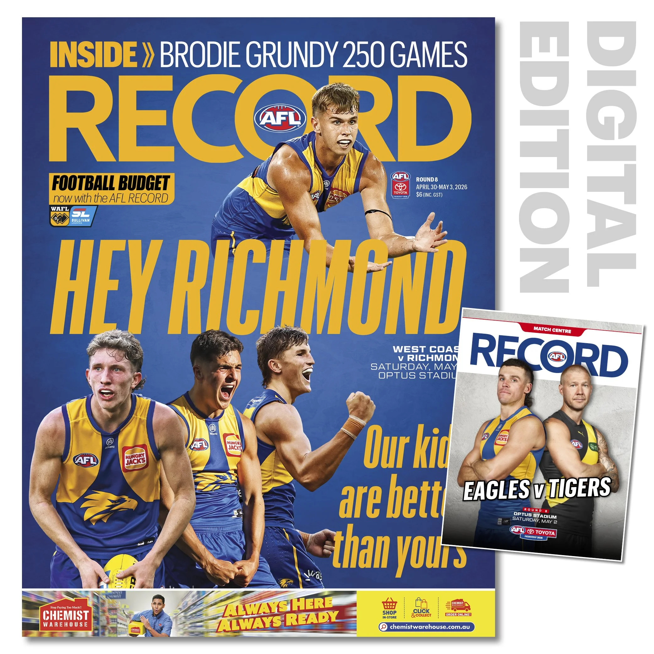 2026 AFL Record Round 8 -   West Coast Eagles v Richmond (Digital Download)