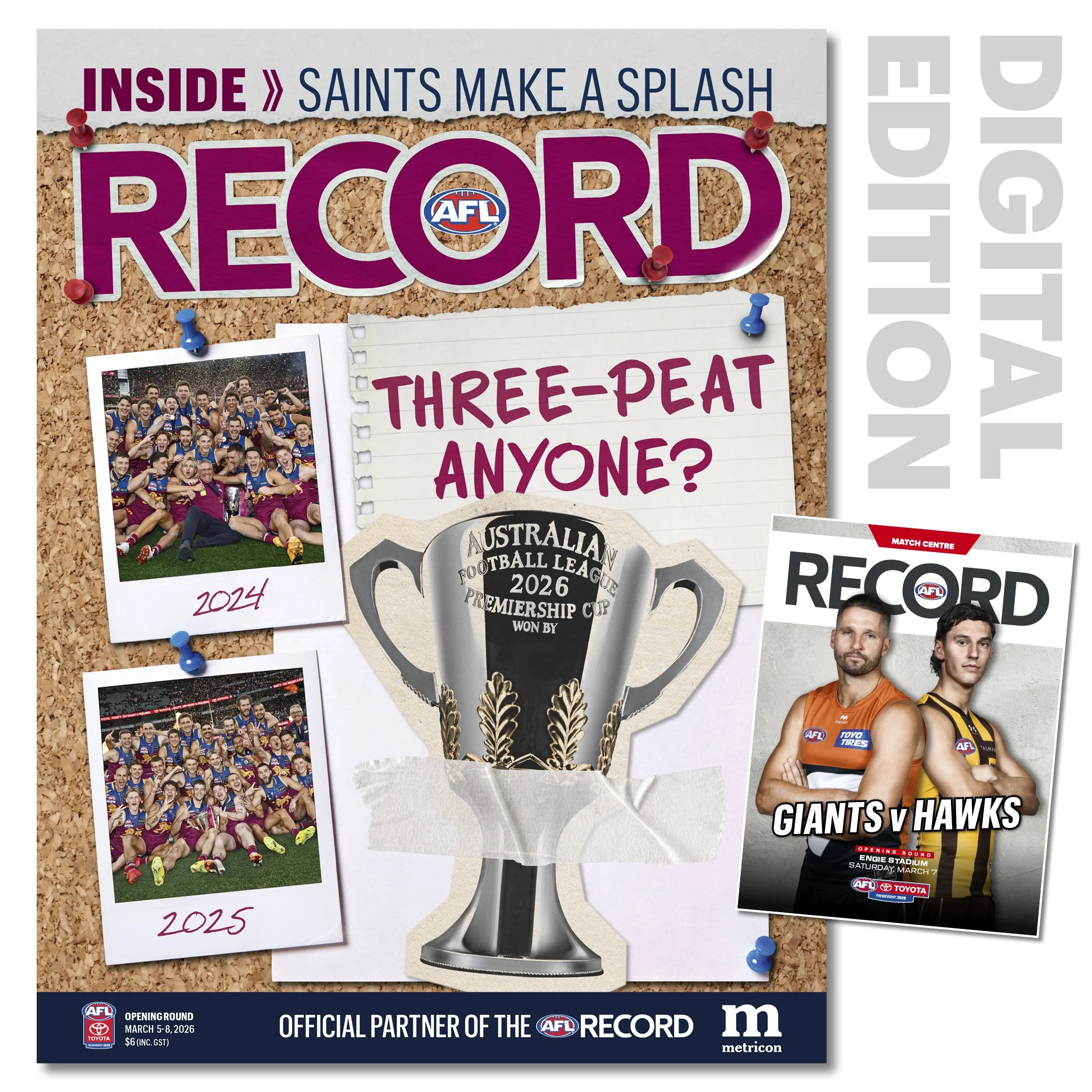 2026 AFL Record Opening Round - GWS Giants v Hawthorn (Digital Download)