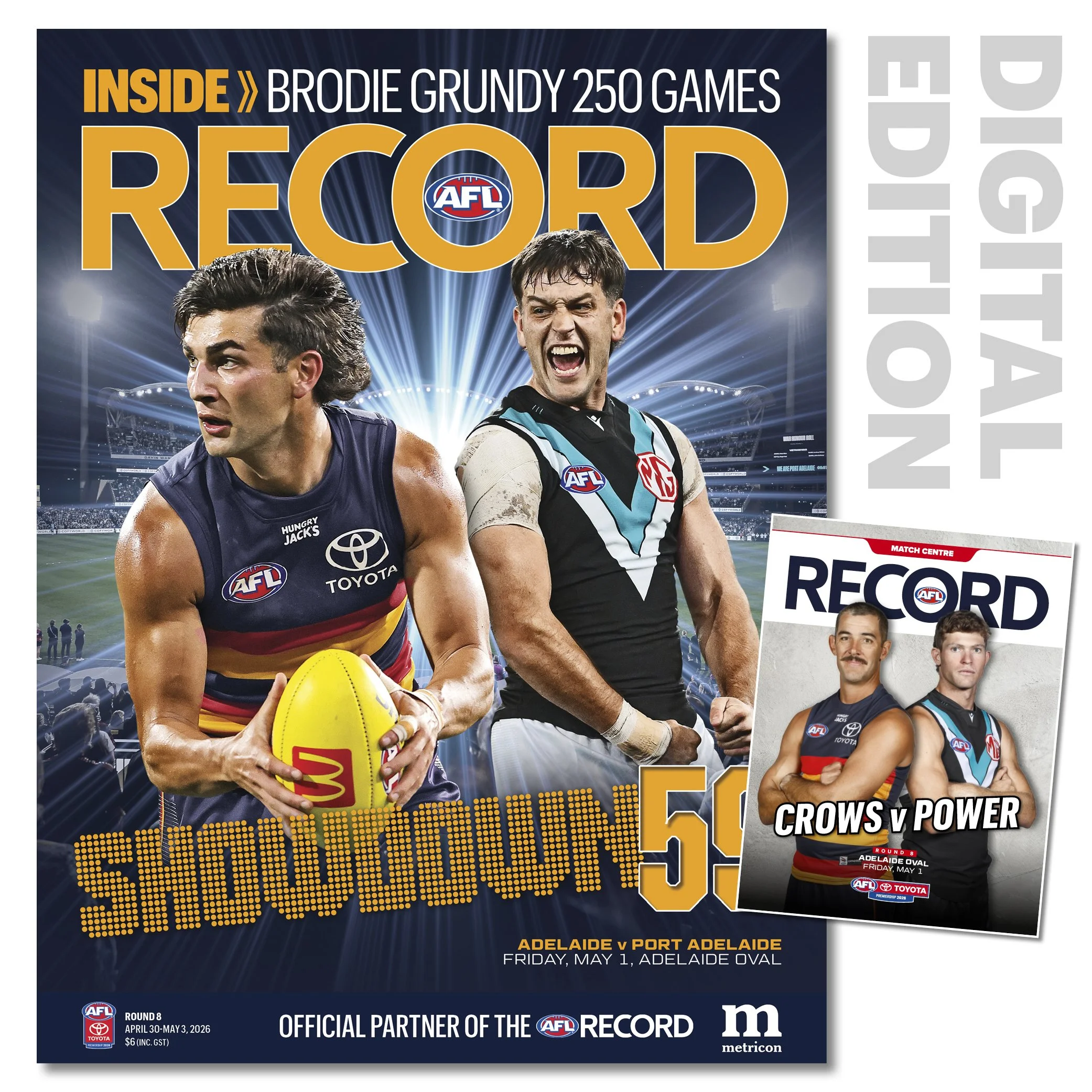 2026 AFL Record Round 8 -  Adelaide v Port Adelaide (Digital Download)