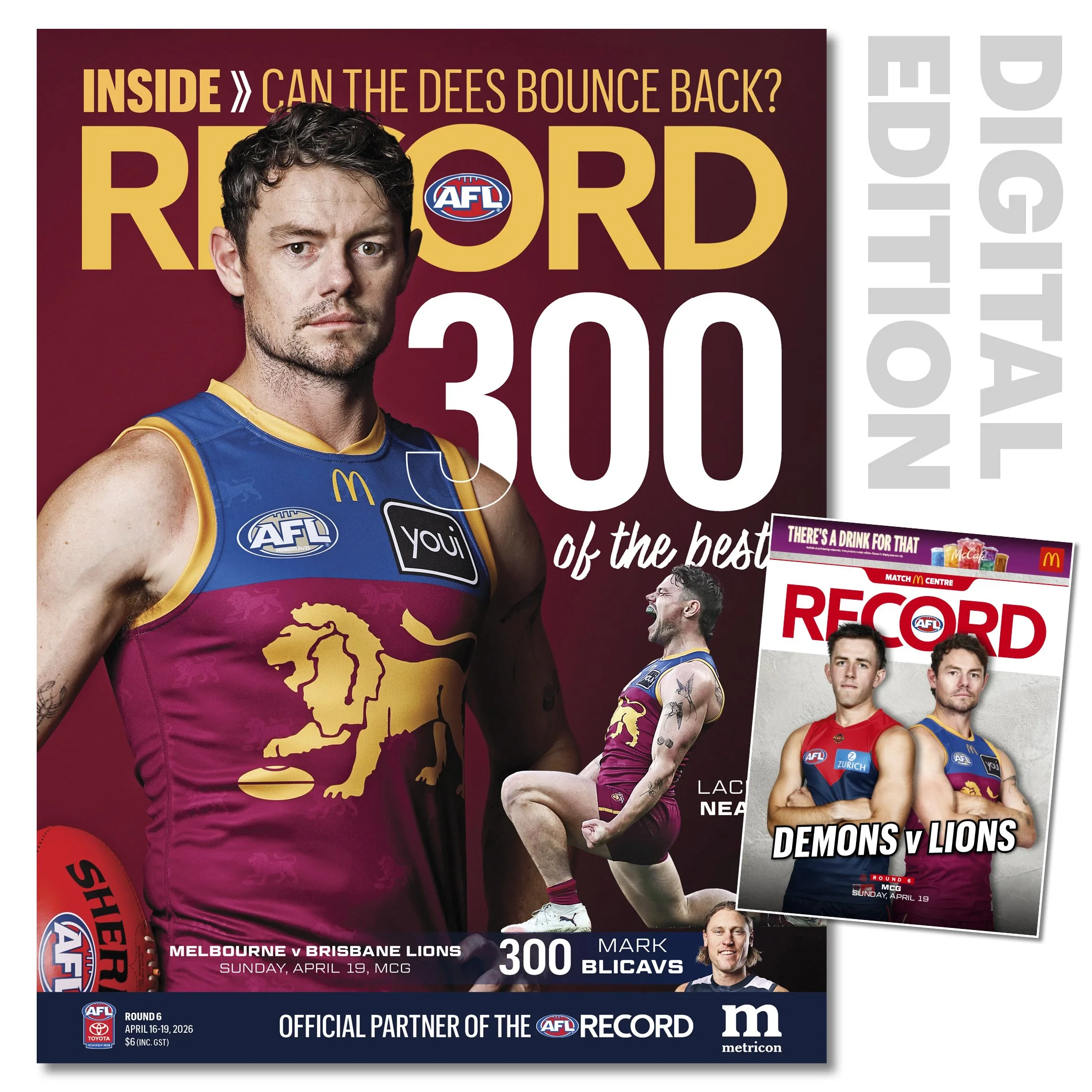 2026 AFL Record Round 6 - Melbourne v Brisbane Lions (Digital Download)