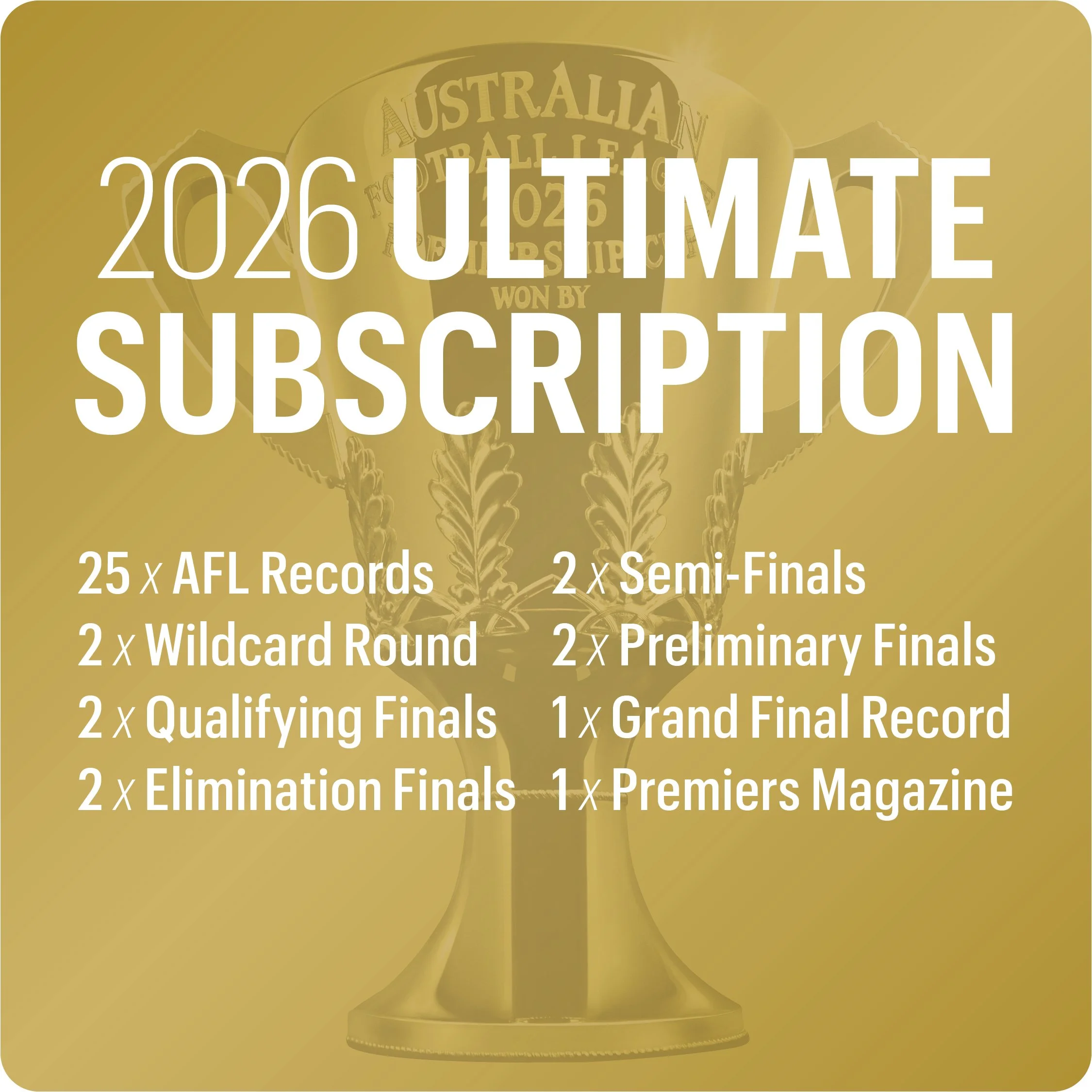 2026 Ultimate Subscription - Home & Away plus Finals