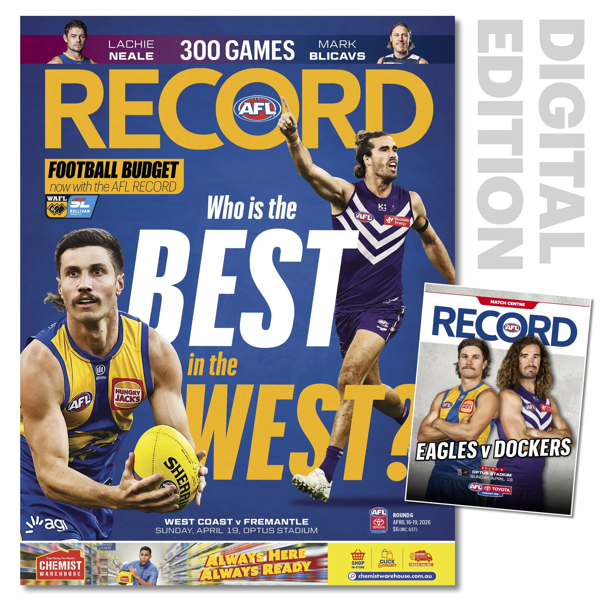 2026 AFL Record Round 6 - West Coast v Fremantle (Digital Download)