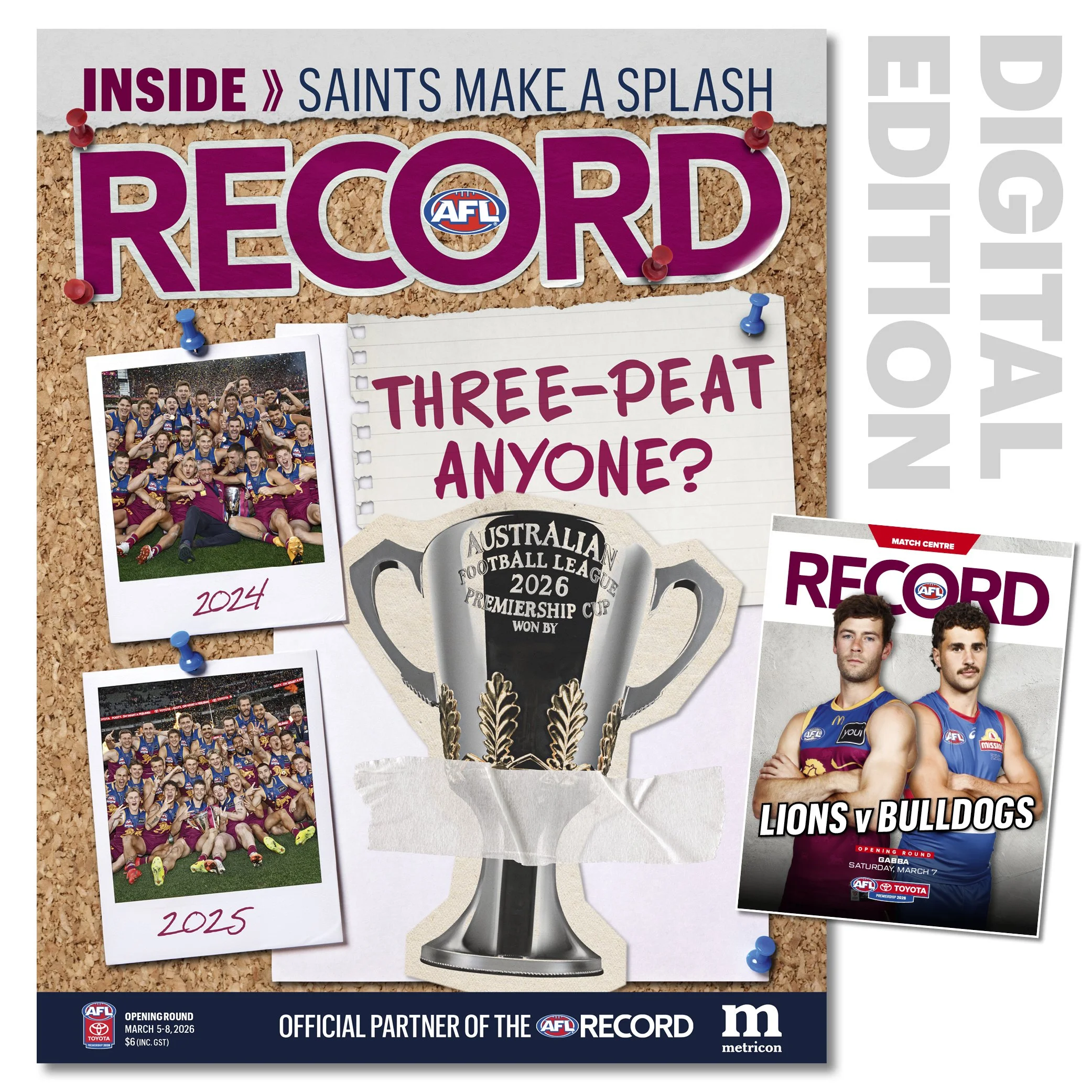 2026 AFL Record Opening Round - Brisbane Lions v Western Bulldogs (Digital Download)