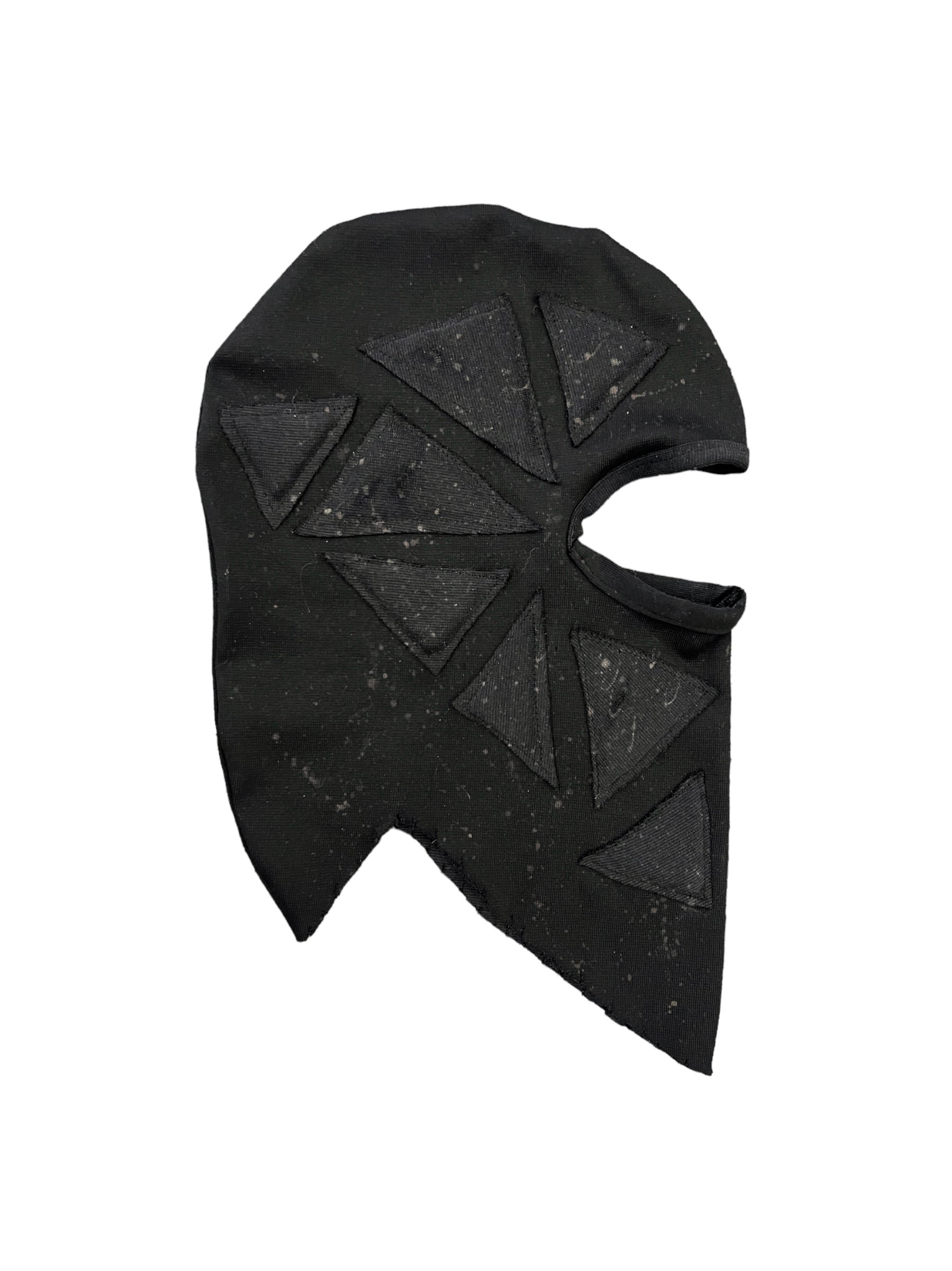 Reverse Tie Dye Balaclava Black