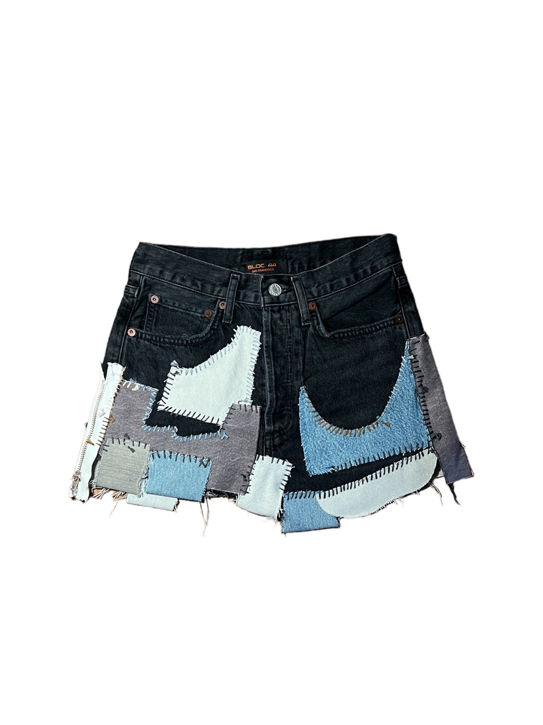 Upcycled Patchwork Mini Skirt