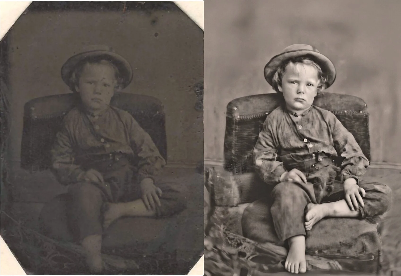 I LOVE this photo. This is a tintype from about 1872. 