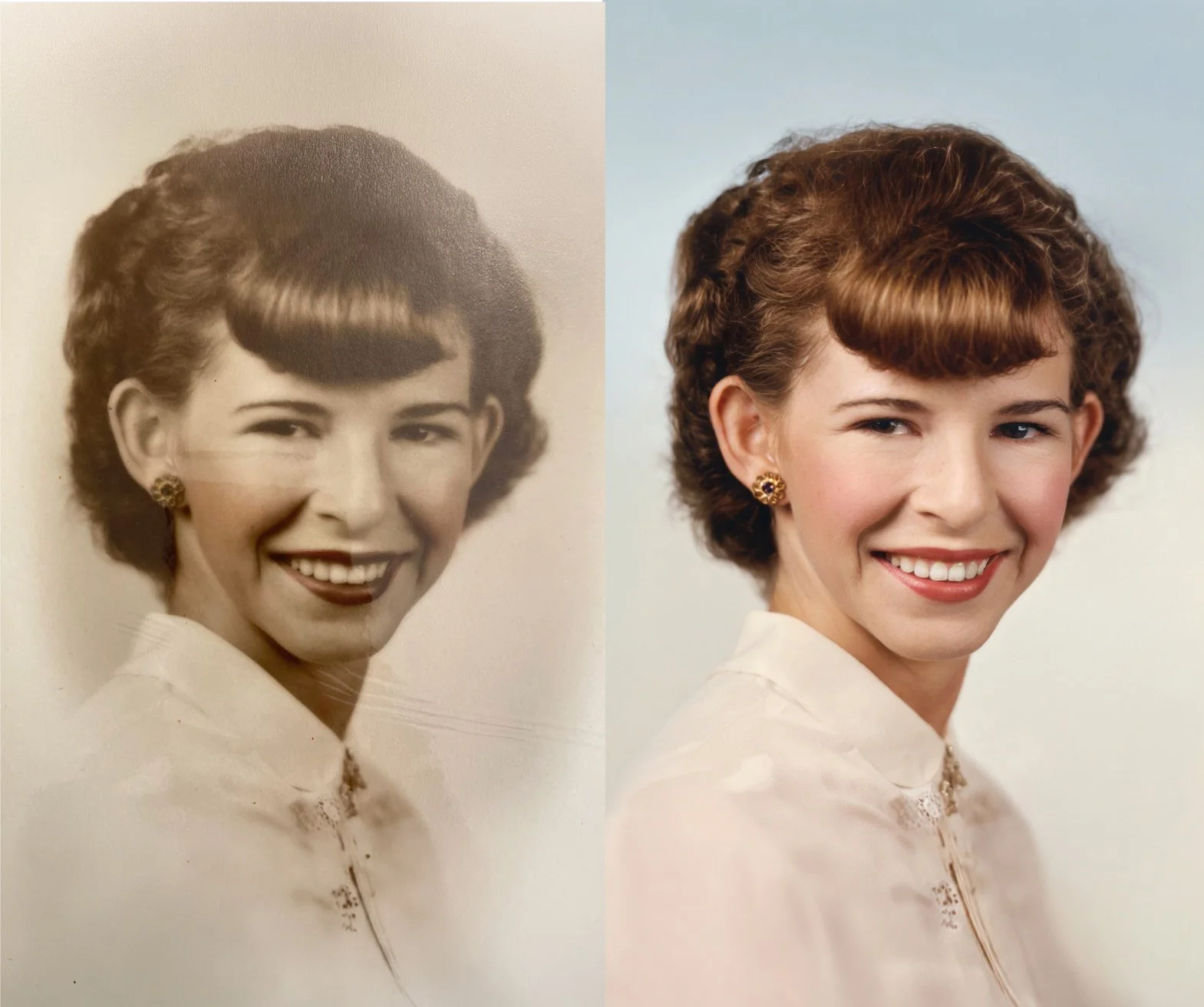 I chose to colorize this, but you can always keep it looking like it was painted on as in the original. 