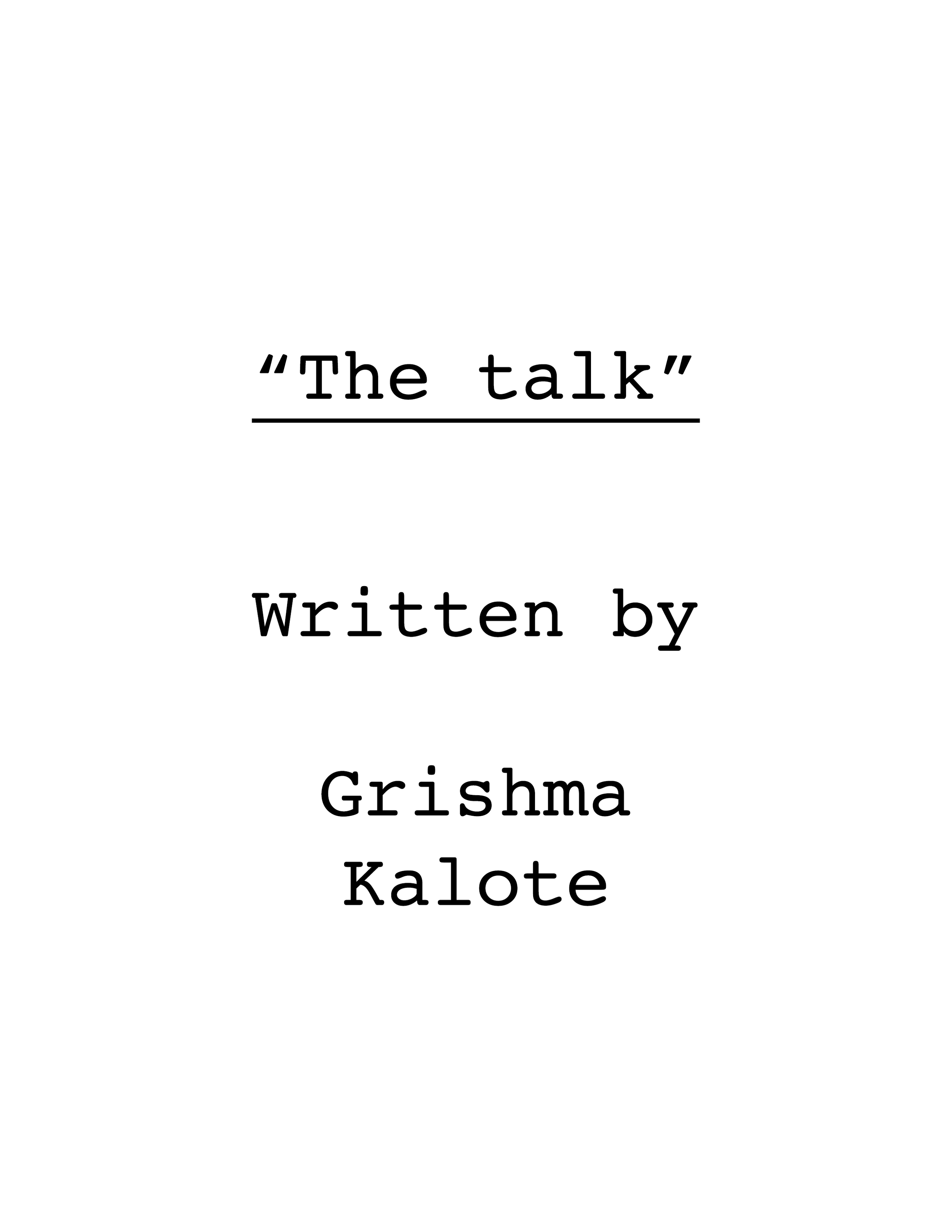 “The talk”  Written by  Grishma Kalote_.png